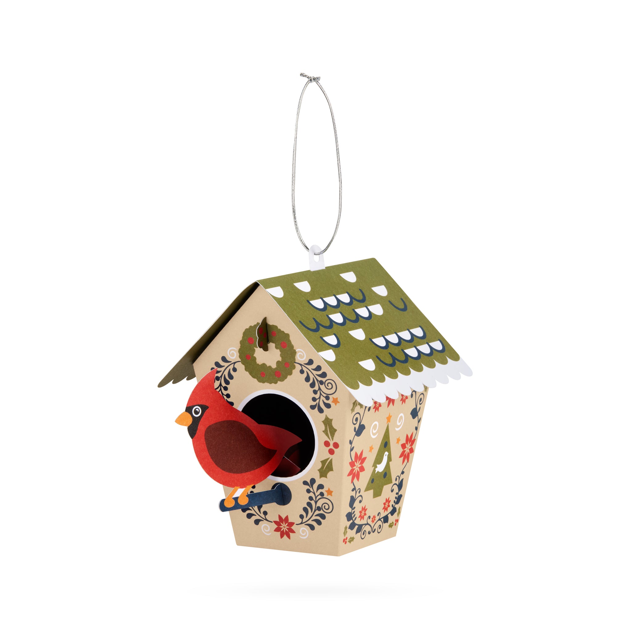 Nordic Birdhouse Holiday Pop-Up Cards - Set of 8