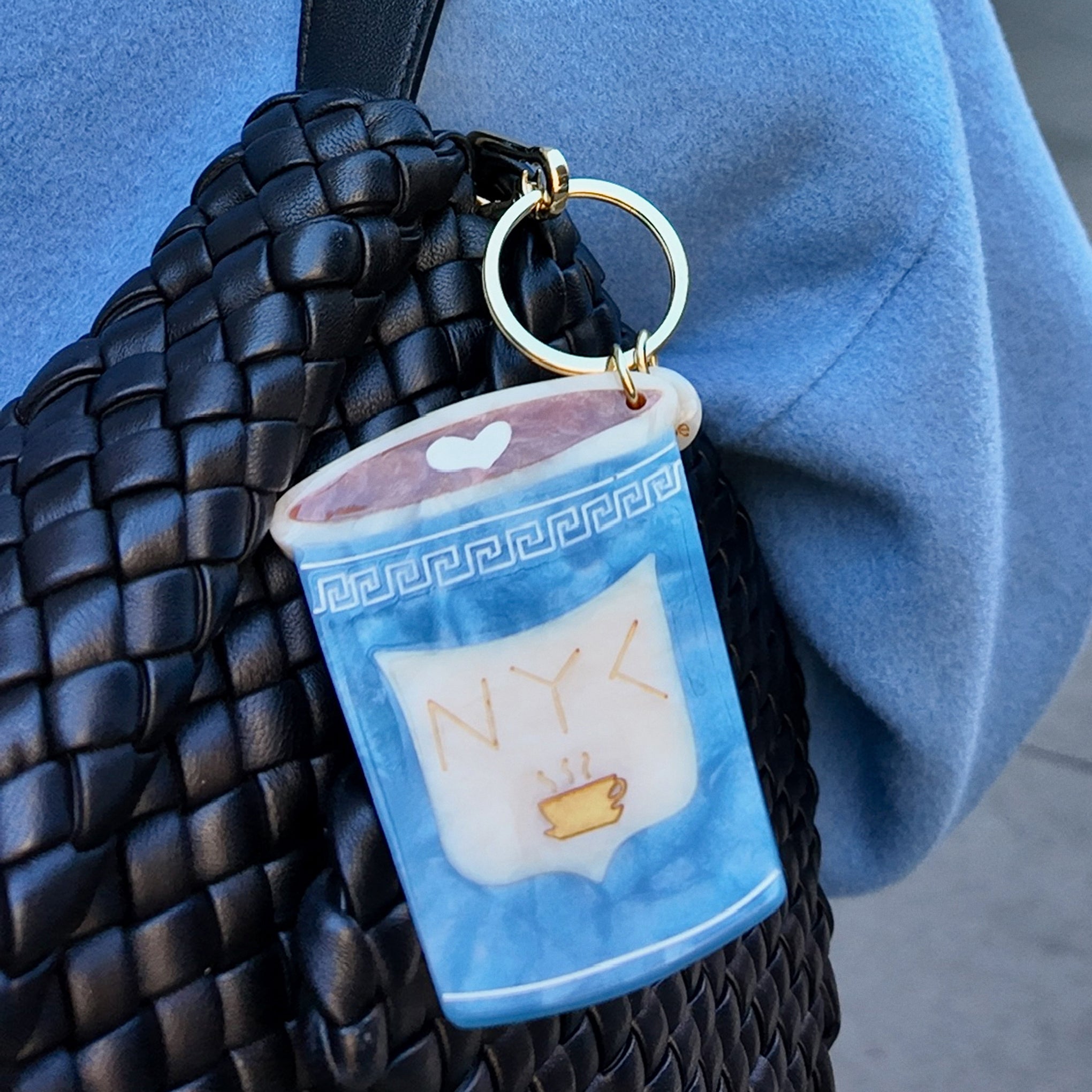 Solar Eclipse Keyring Bag Charm - NY Coffee Cup - Image 2