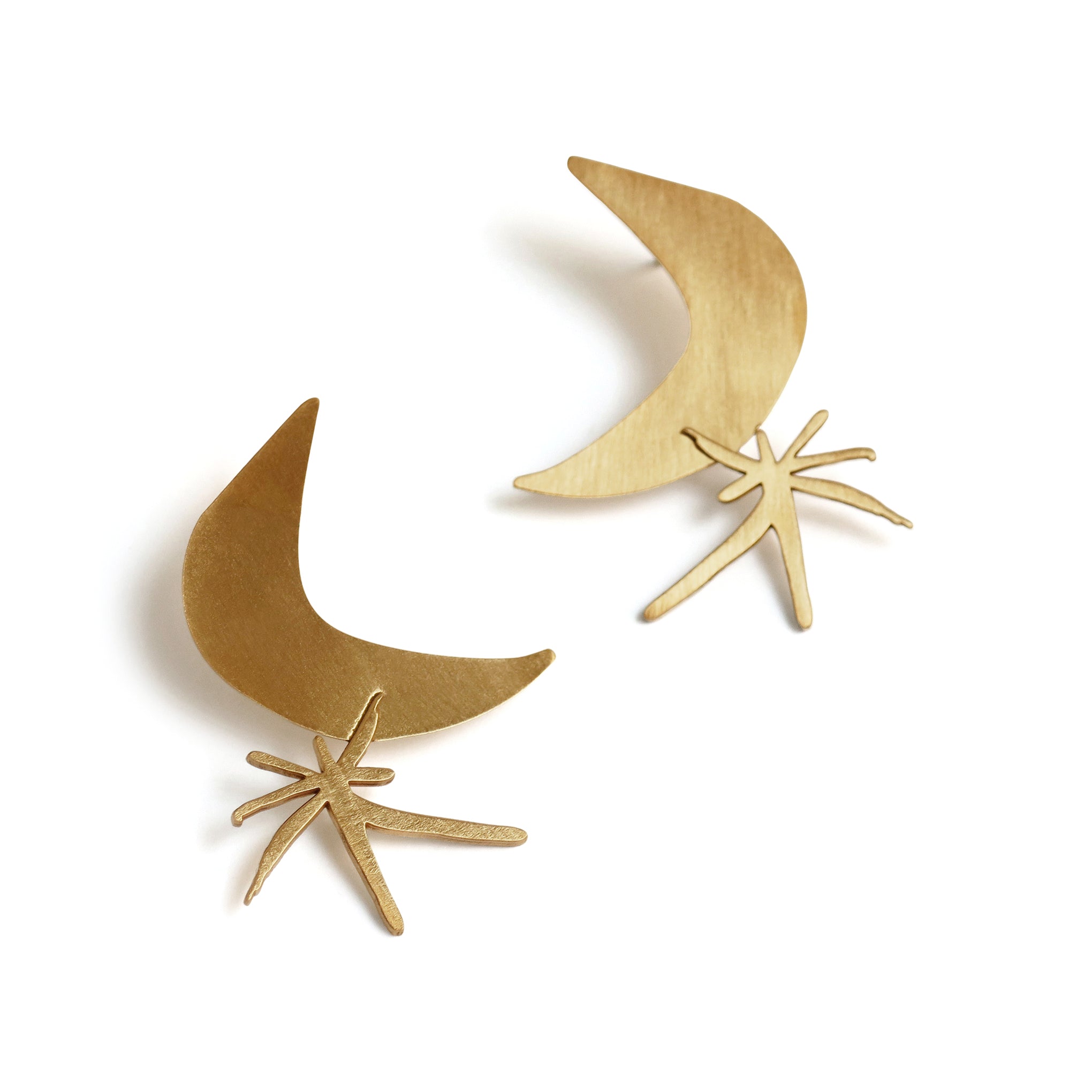 Joan Miró Gold-Plated Moon & Star Earrings - Image 3