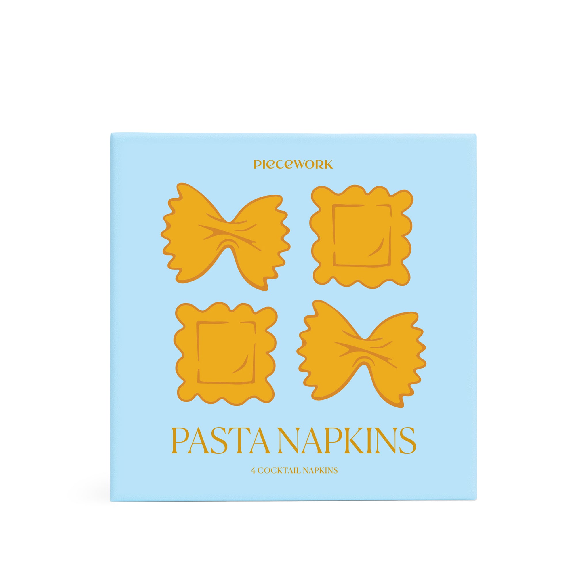 Pasta Linen Cocktail Napkins - Set of 4 - Image 3