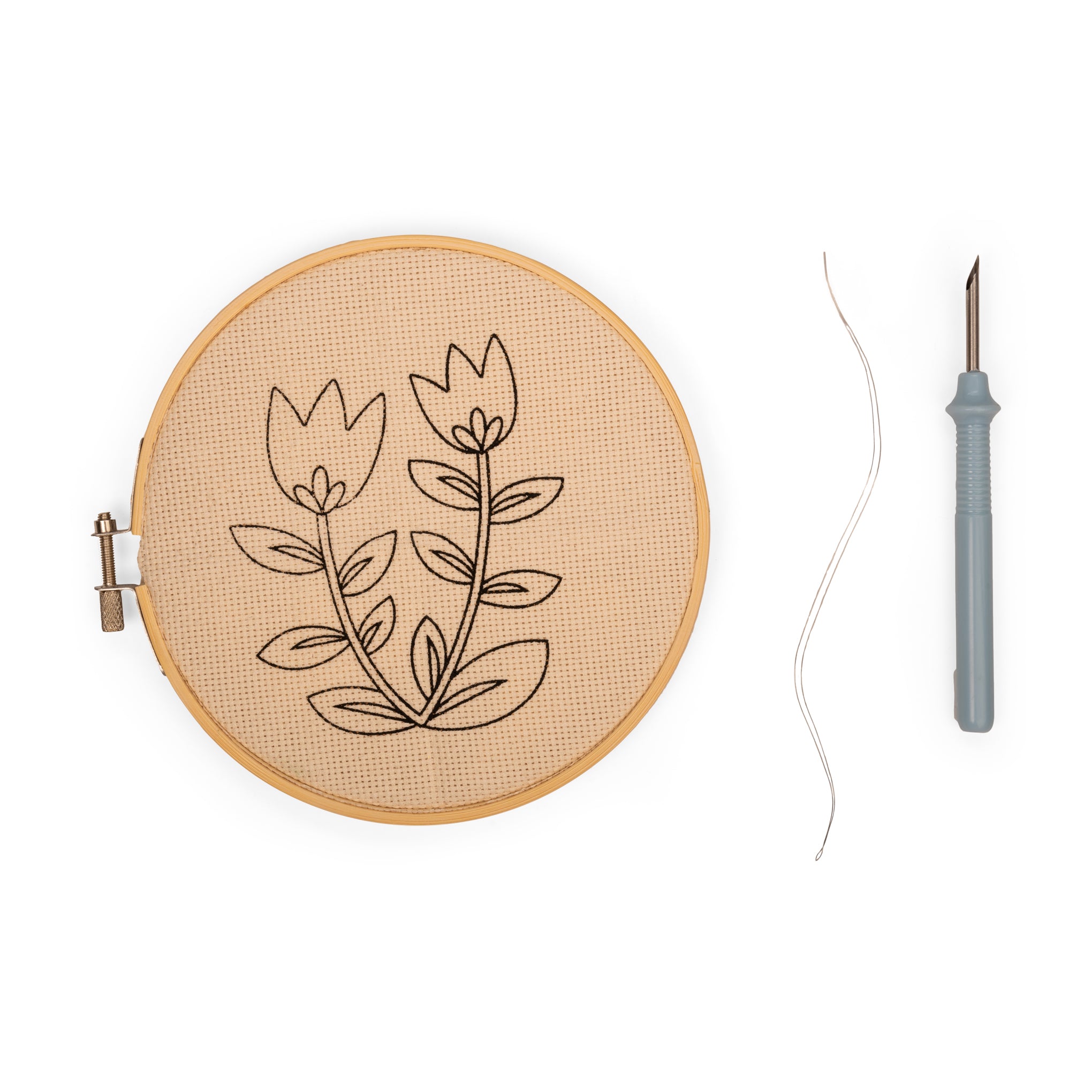 Kikkerland Punch Needle Embroidery Kit - Tulips - Image 3