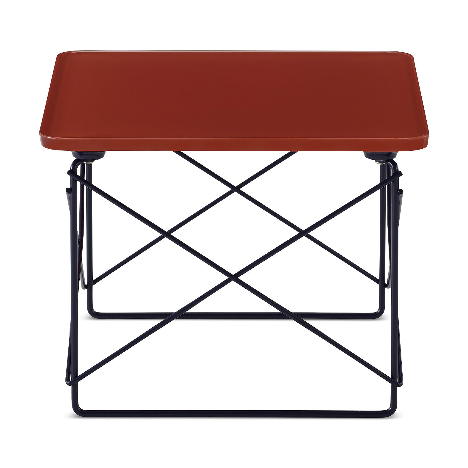 Herman Miller x HAY Eames Wire Base Low Table - Iron Red/ Black Blue - Image 4