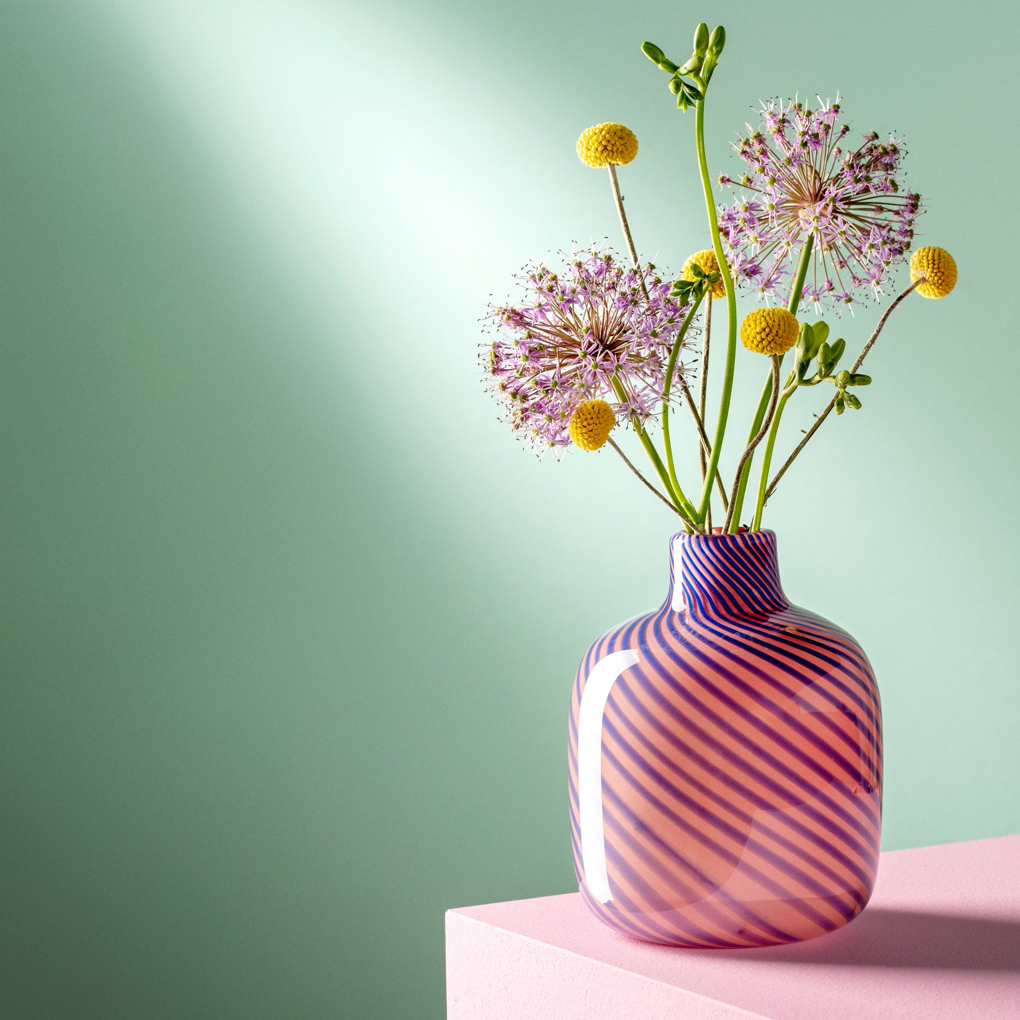 Filo Colori Glass Vase - Pink - Image 2