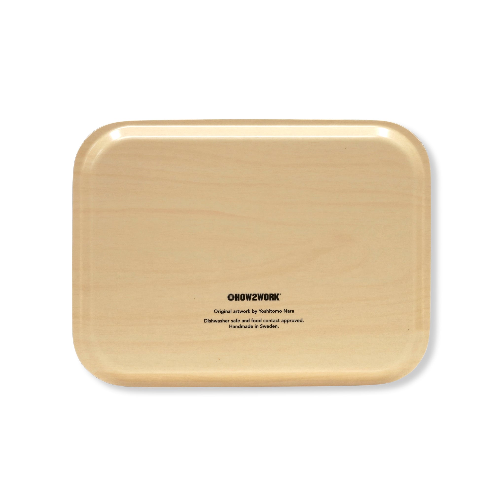 Yoshitomo Nara Birch Wood Tray - Tan/ Multi - Image 3