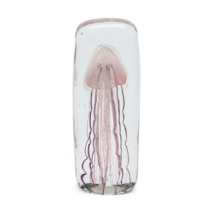 Jellyfish Glass Objet d'Art - Tall Pink