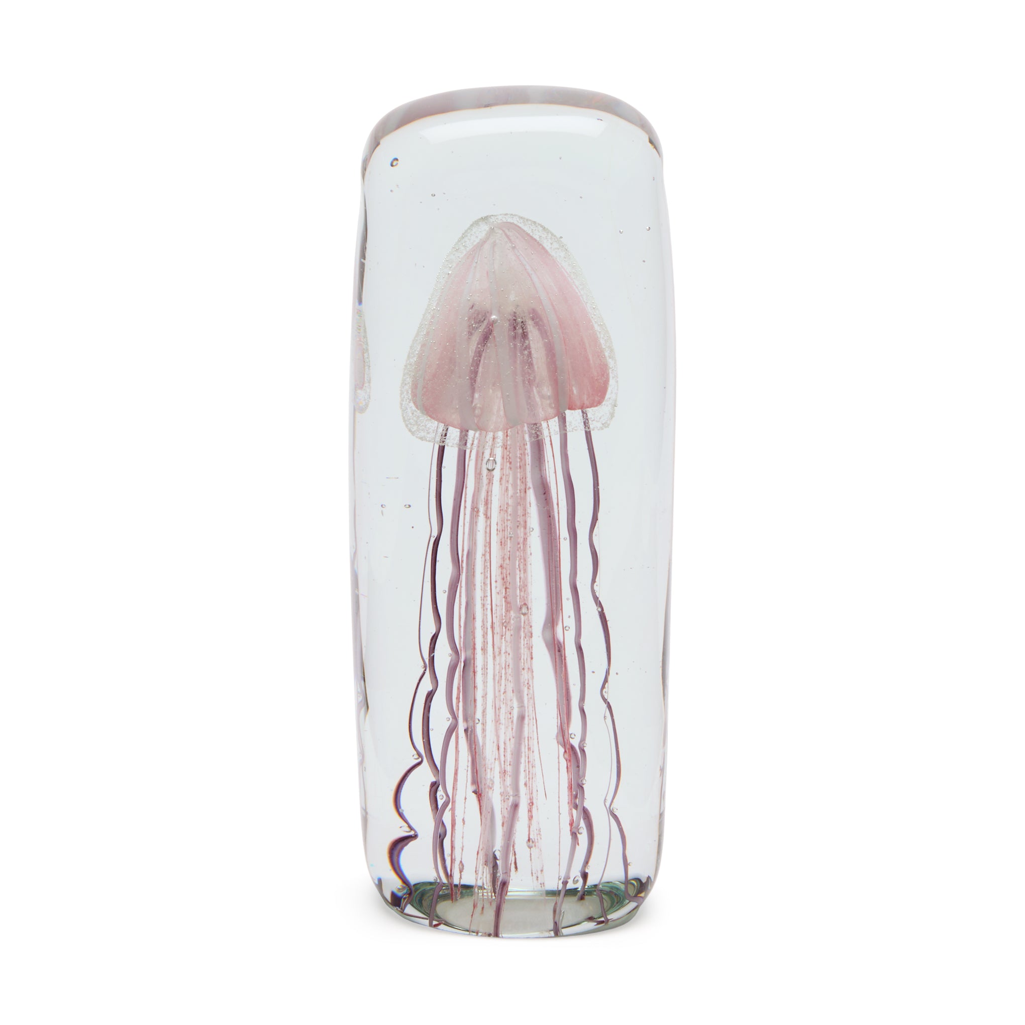 Jellyfish Glass Objet d'Art - Tall Pink