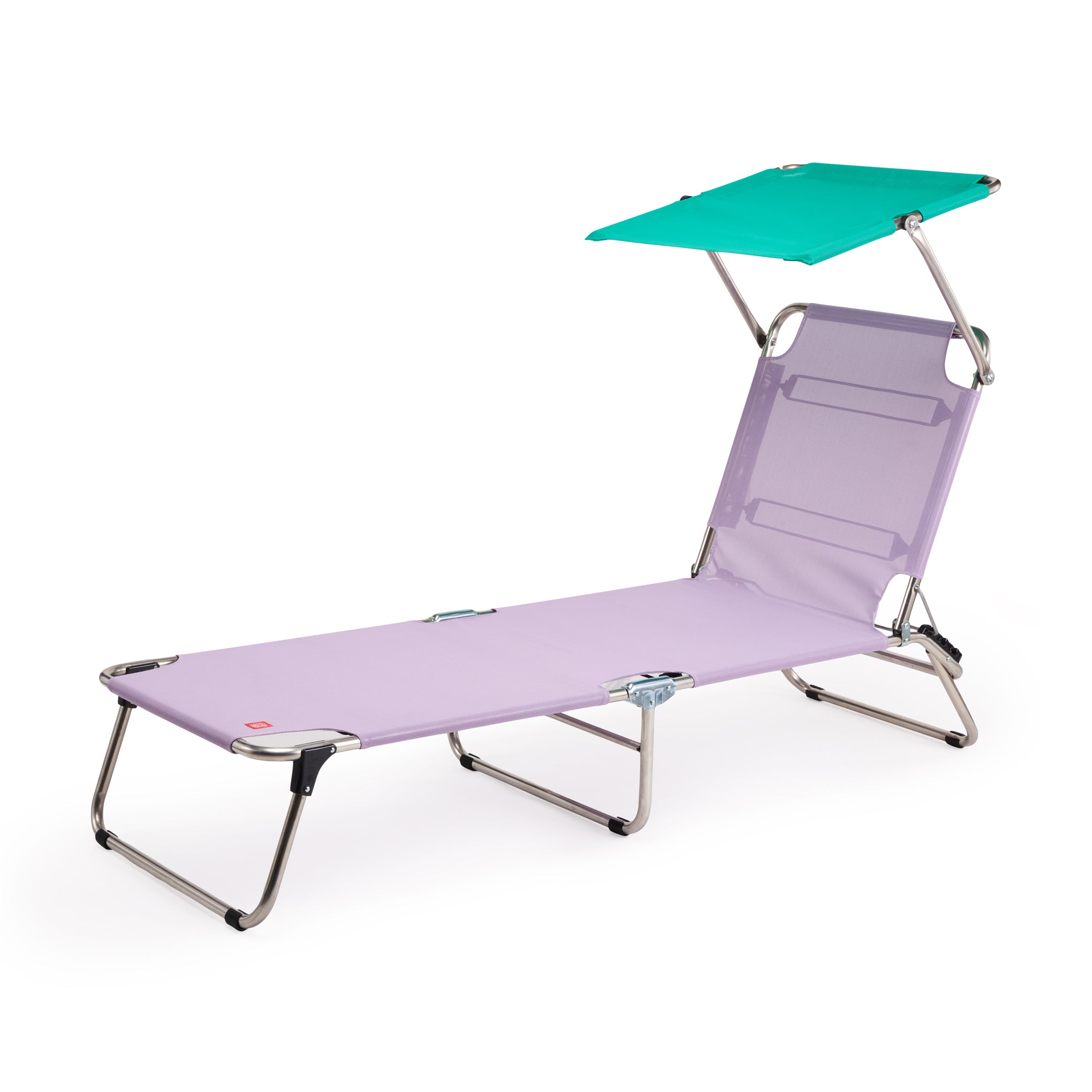 Amigo Outdoor Lounge Chair with Sun Shield - Lilac/ Teal