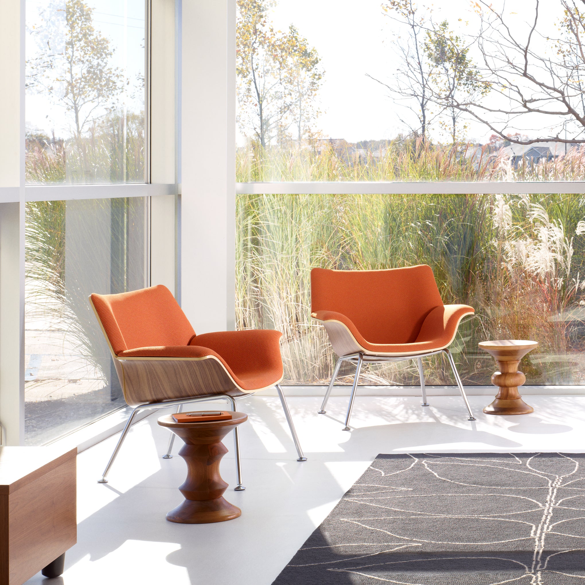 Eames® D Stool from Herman Miller - Walnut - Image 2