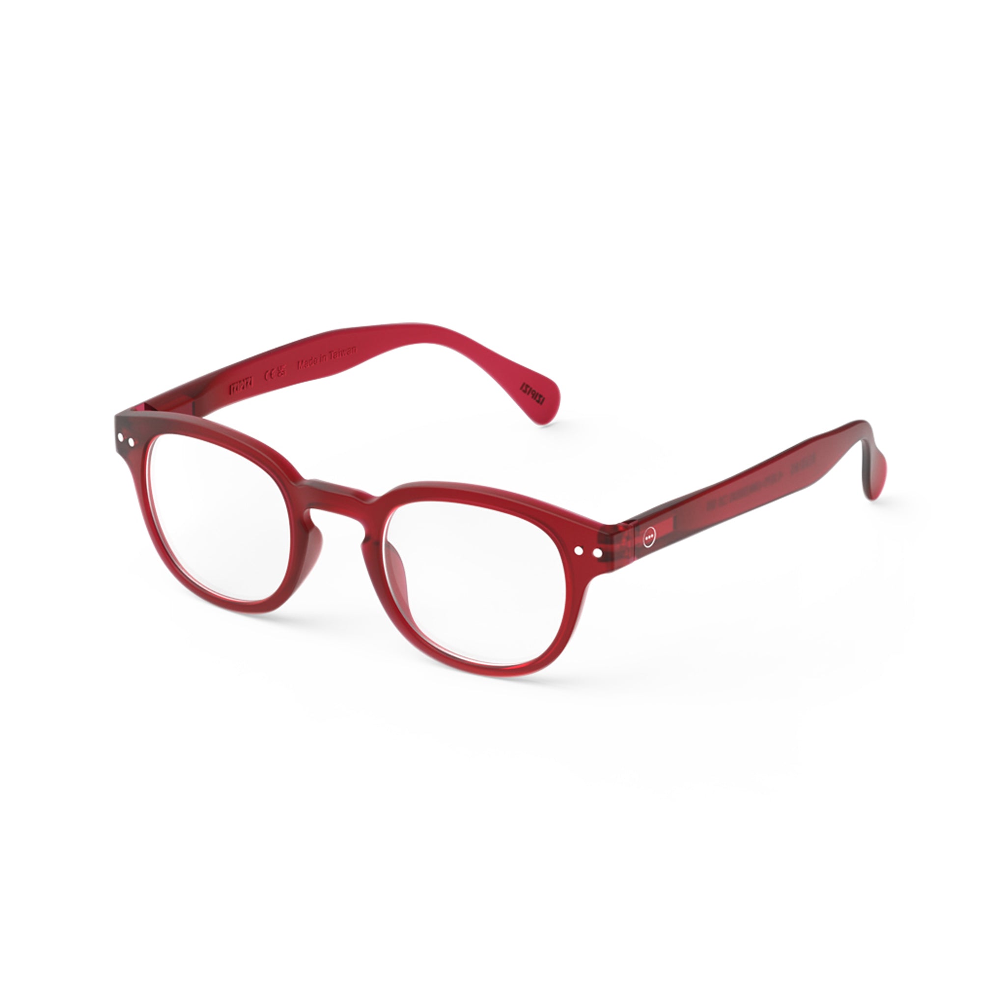 IZIPIZI Rounded-Edge Square Reading Glasses #C - Cherry Red - Image 2