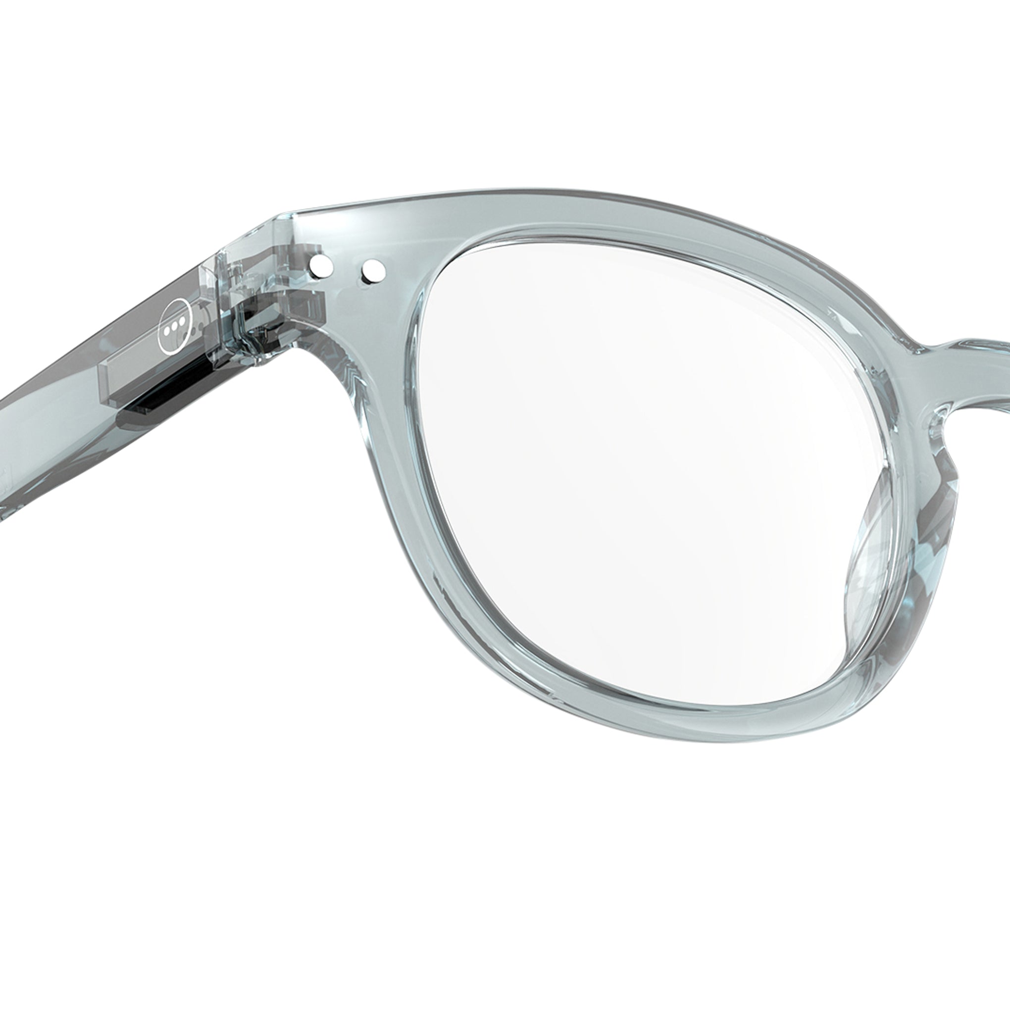 IZIPIZI Rounded-Edge Square Reading Glasses #C - Frozen Blue - Image 3