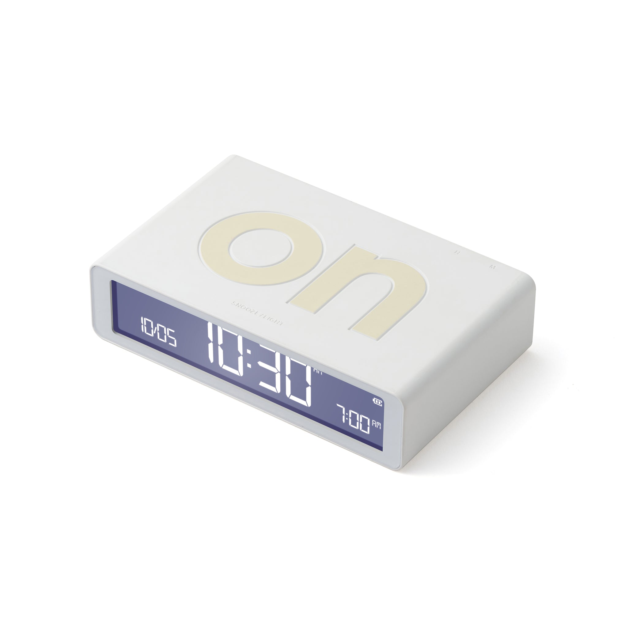 Lexon Flip Rechargeable Alarm Clock - White - Image 5