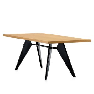 Jean Prouvé EM Table from Vitra - Oak/ Deep Black