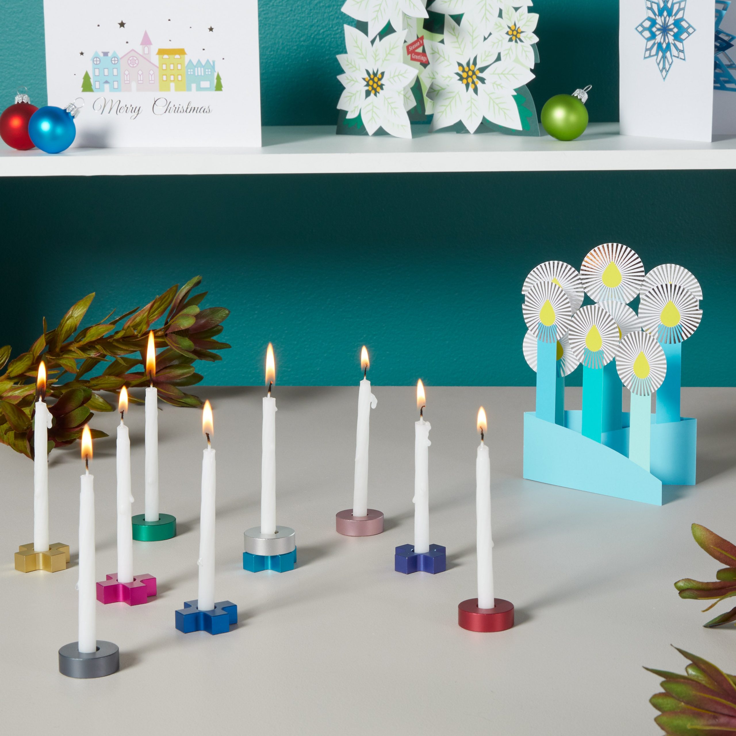 Azure Hanukkah Holiday Cards - Set of 8 - Image 7