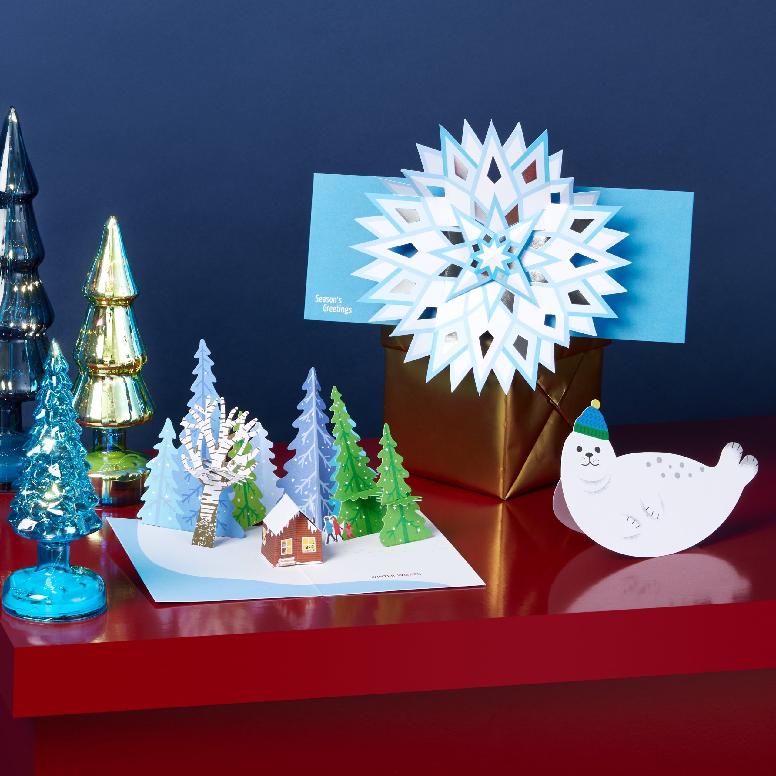 Shining Star Holiday Pop-Up Cards - Set of 8 - Image 3
