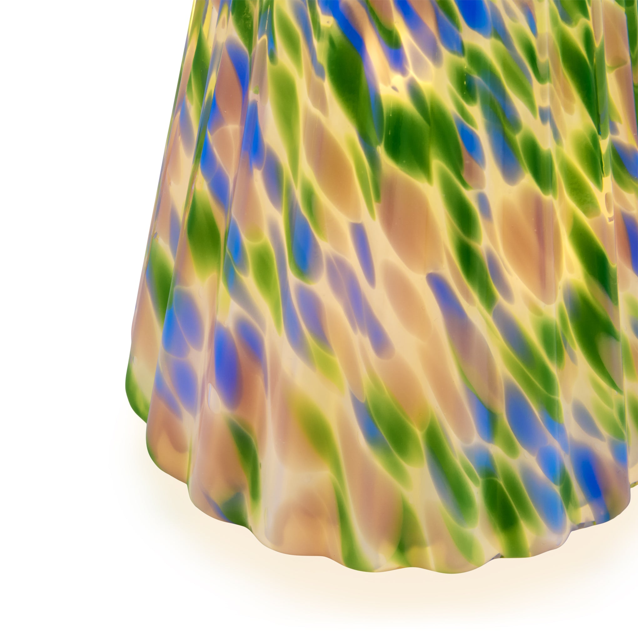 LED Lighted Marbled Glass Holiday Decor - Marbled Tree Flat - Image 6