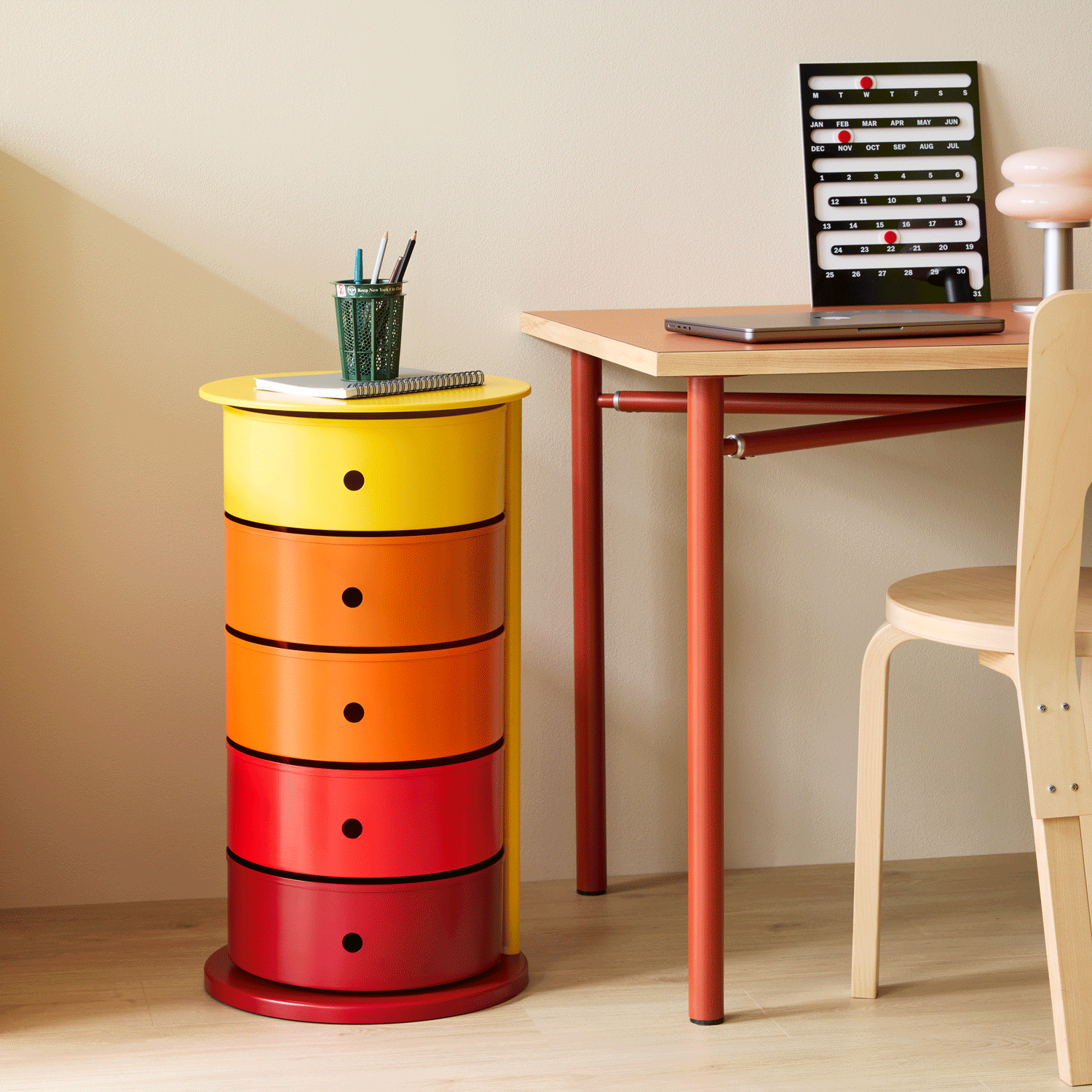 5-Drawer Round Pivot Cabinet - Image 2