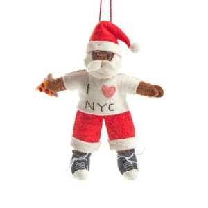 NYC Felt Ornament - Santa Deep Brown