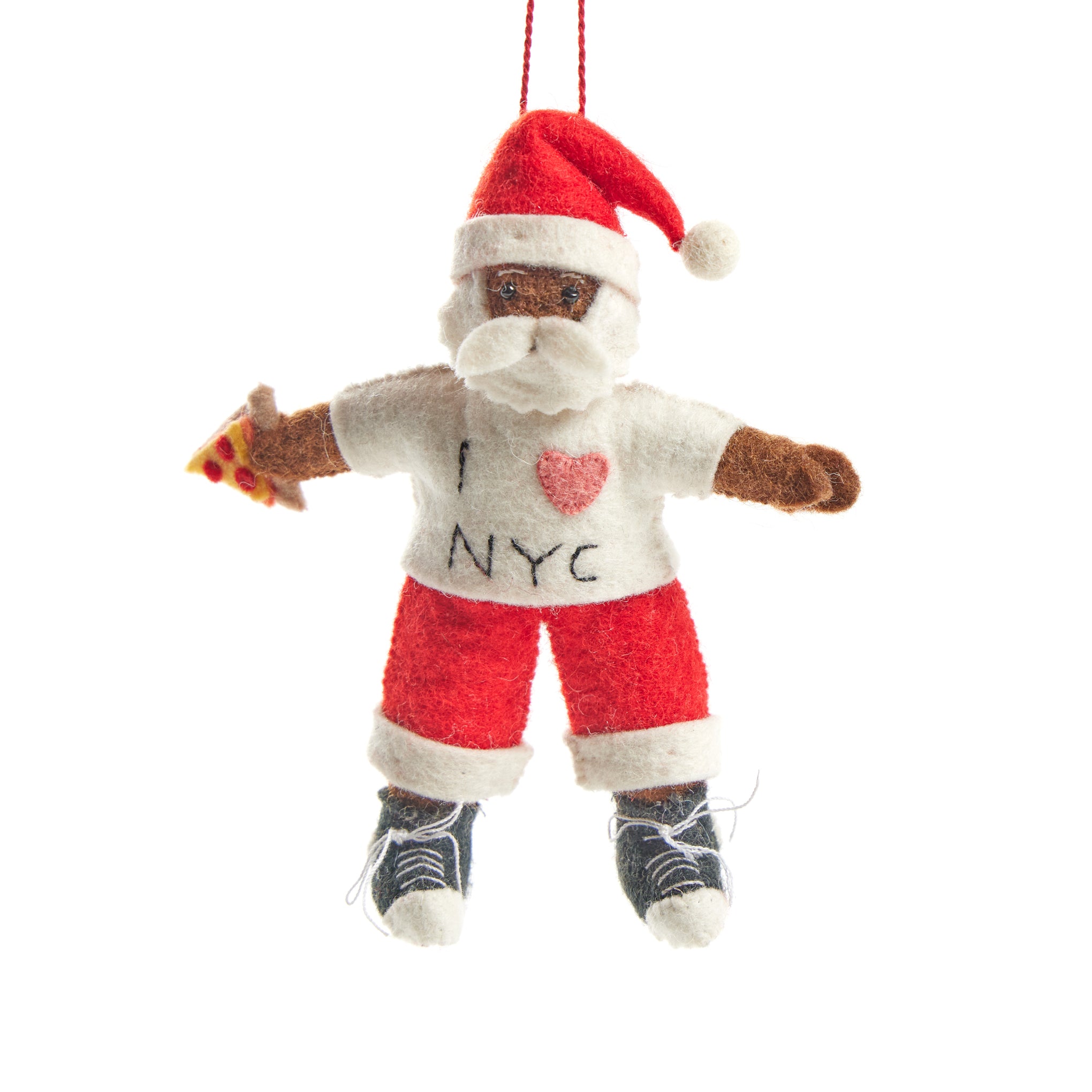 NYC Felt Ornament - Santa Deep Brown