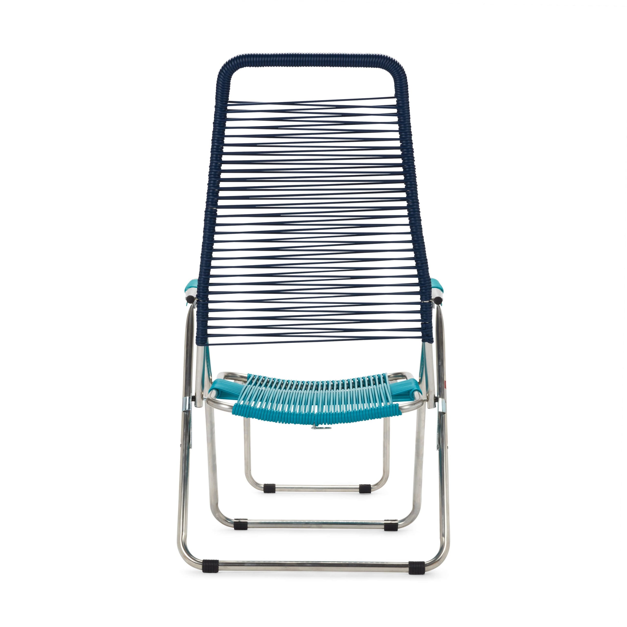 Spaghetti Outdoor Lounge Chair - Blue/ Turquoise/ White - Image 6
