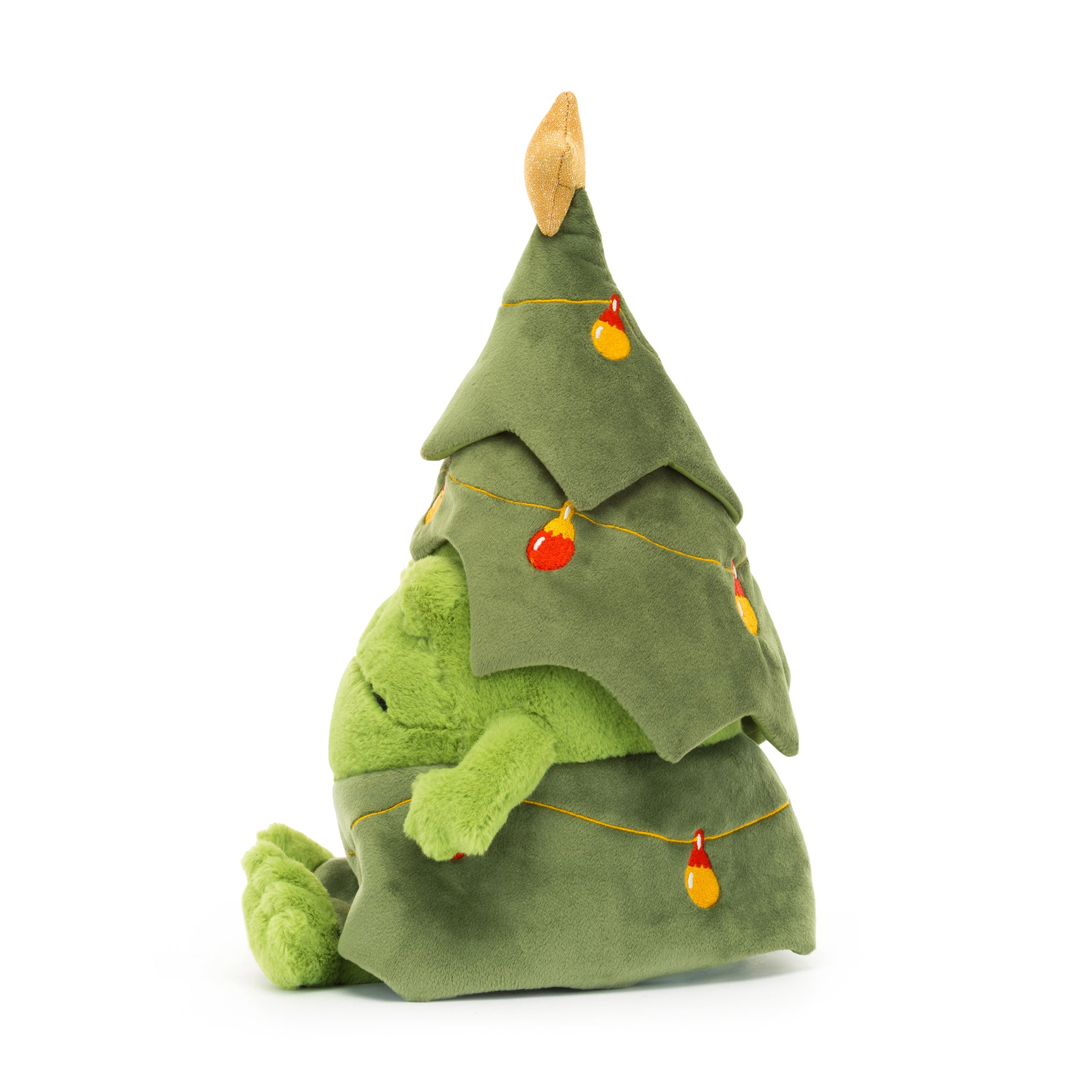 Jellycat Christmas Tree Ricky Frog Plush - Image 4