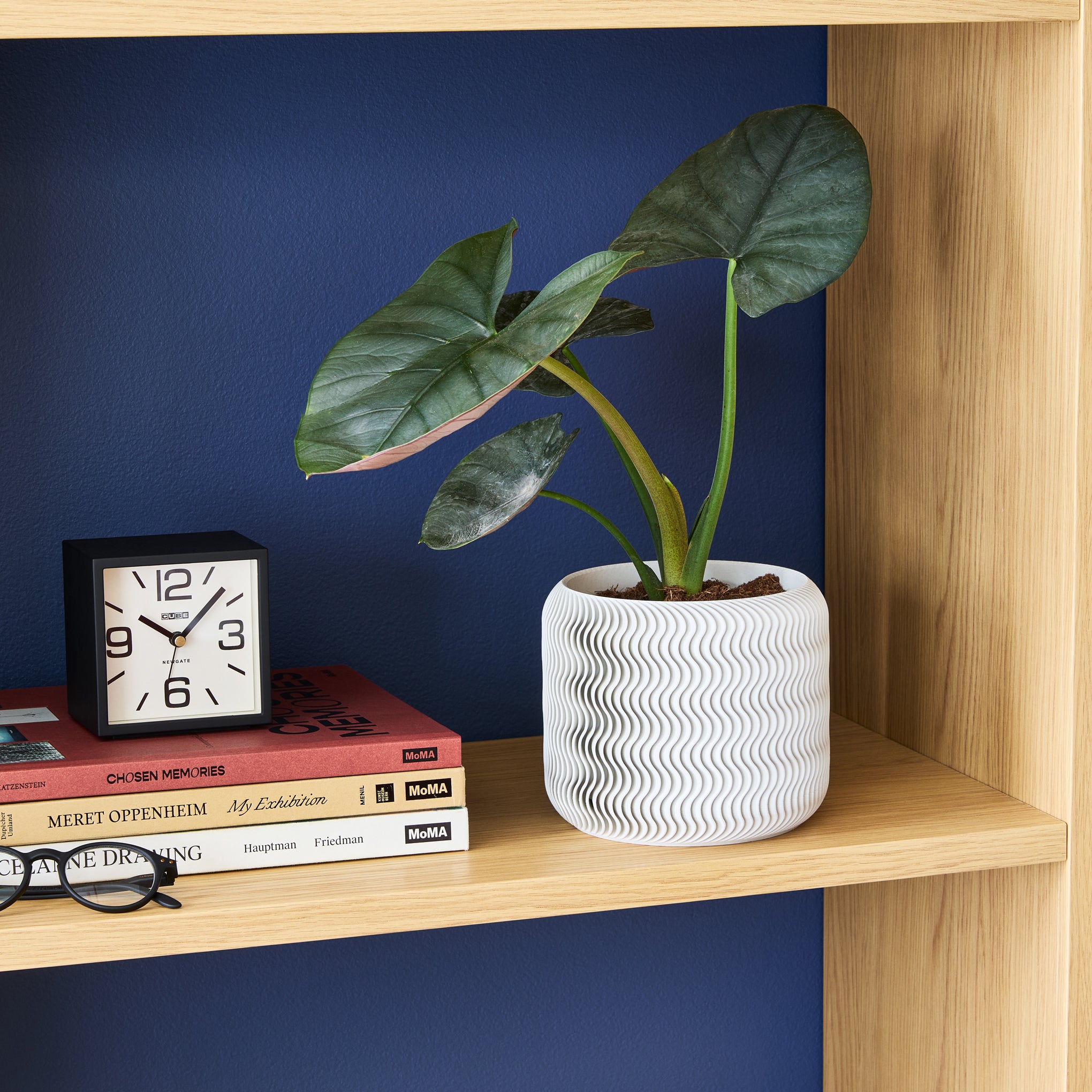 Wavy Pine 3D-Printed Planter - White - Image 4