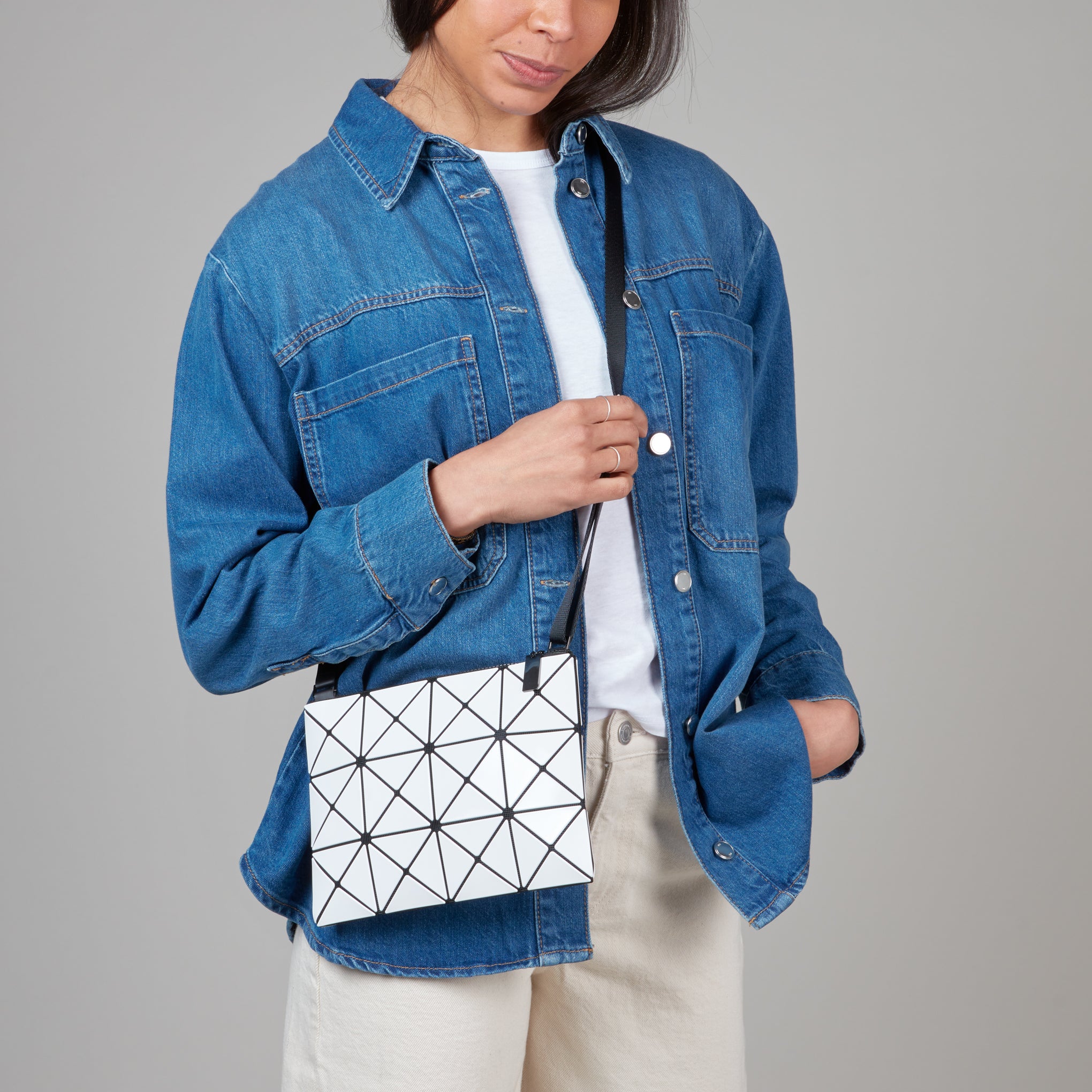 BAO BAO ISSEY MIYAKE Lucent Basic Crossbody Bag - White - Image 2