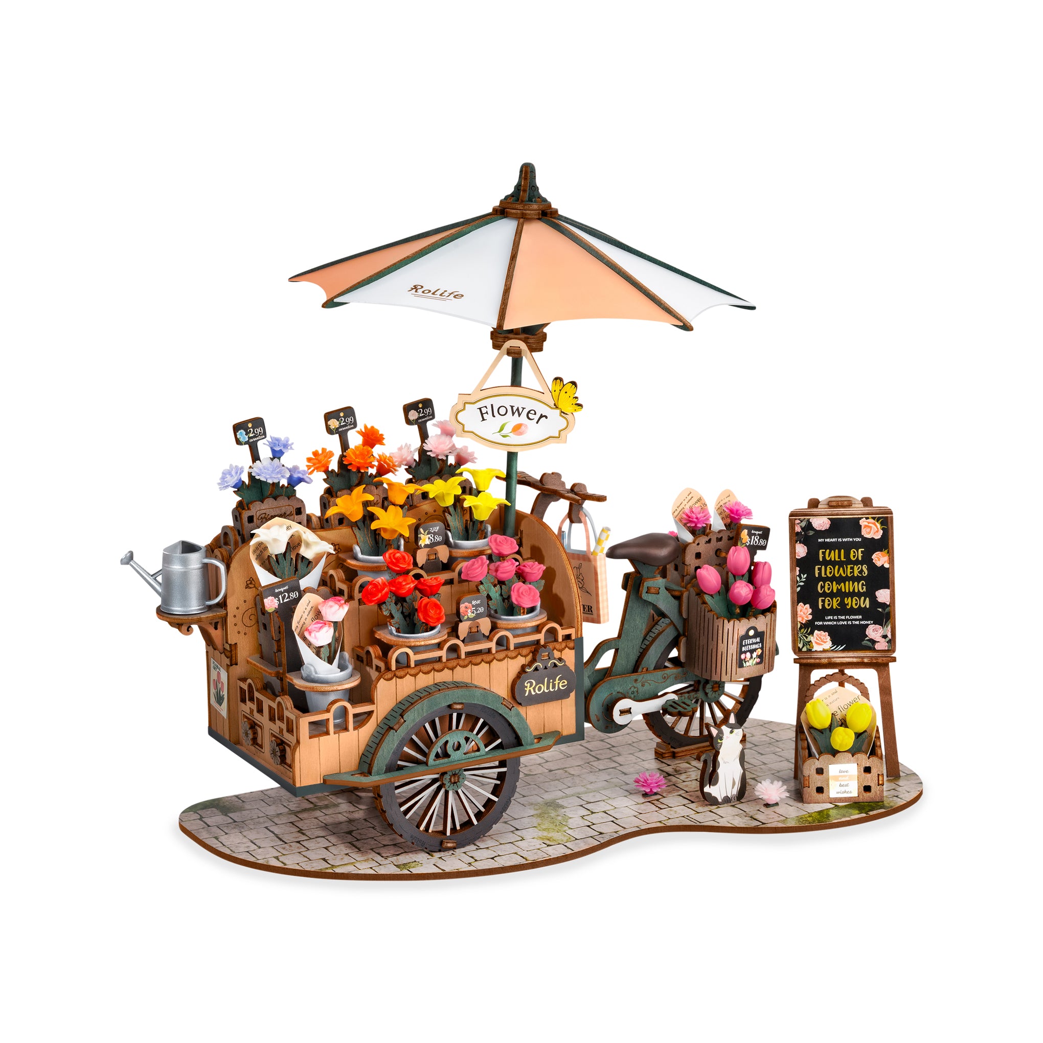 Rolife DIY Blossom Cart 3D Puzzle