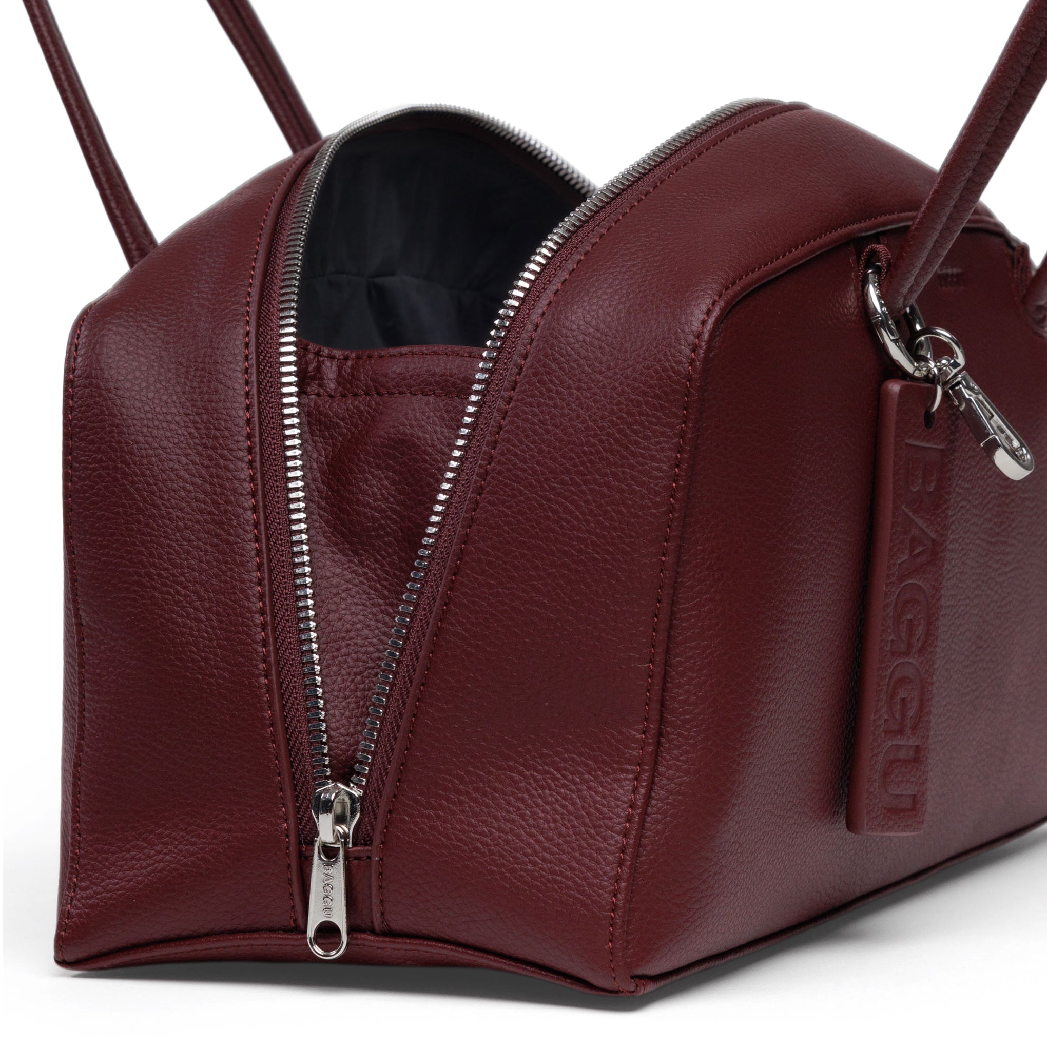 Baggu Recycled Leather Bowler Bag - Mahogany - Image 4