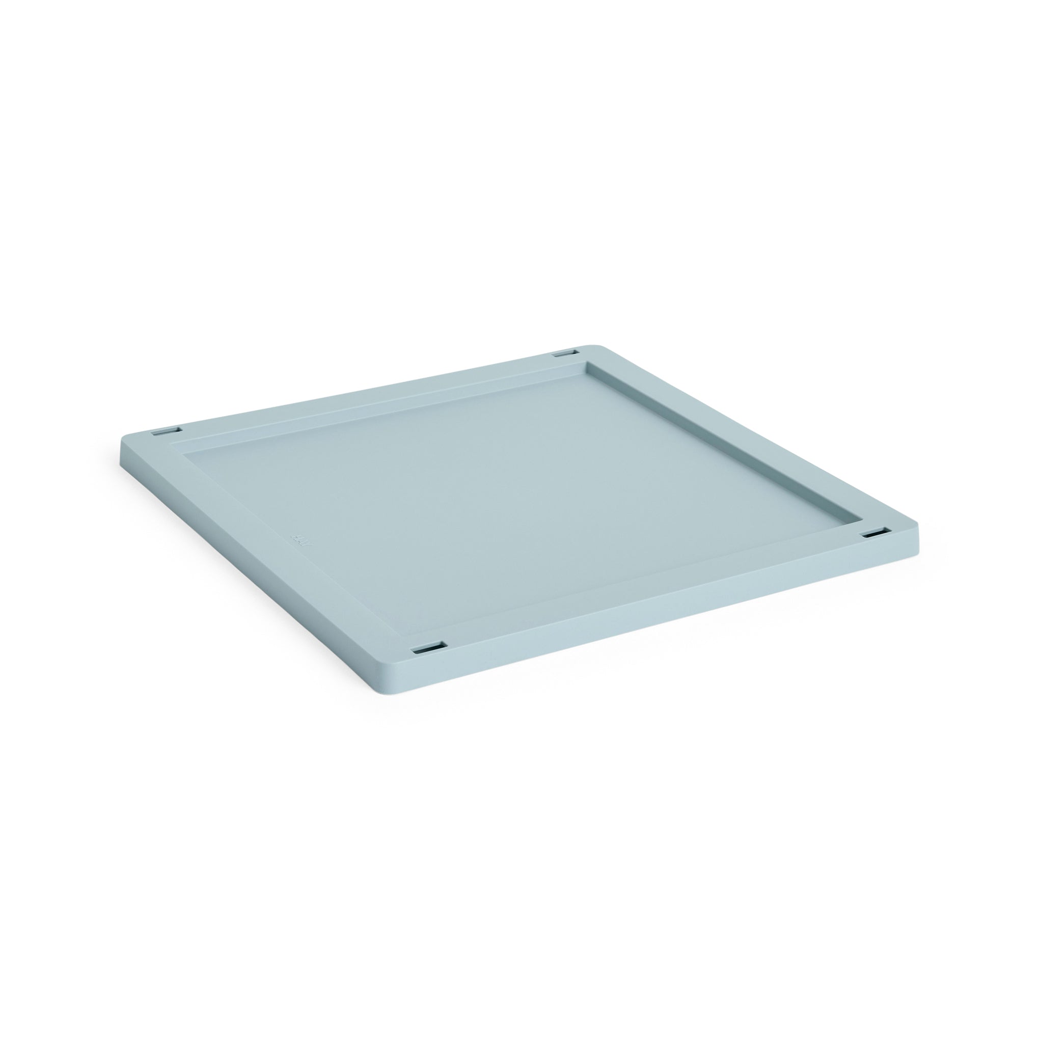 HAY Recycled Storage Bin Collapsible Plastic Lid - Dusty Blue