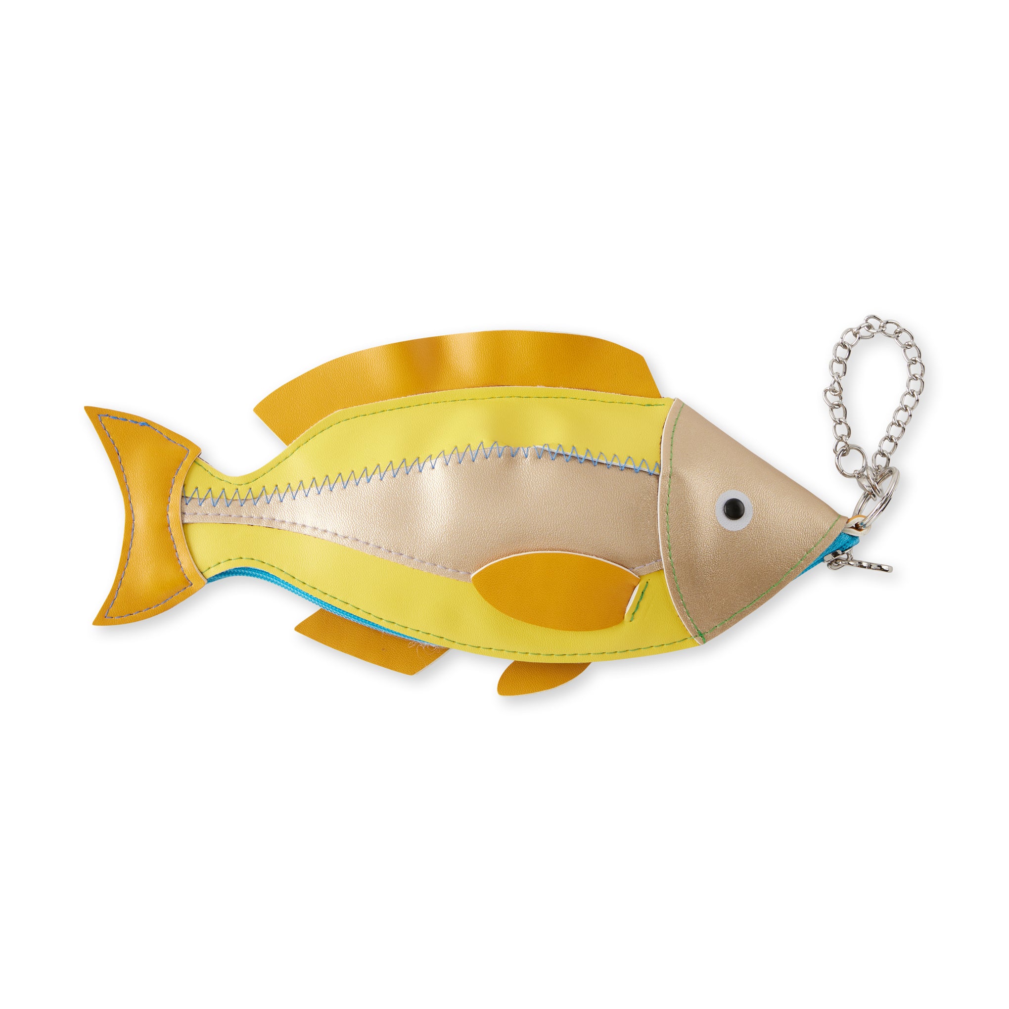 Fish Zip Pouch - Yellow