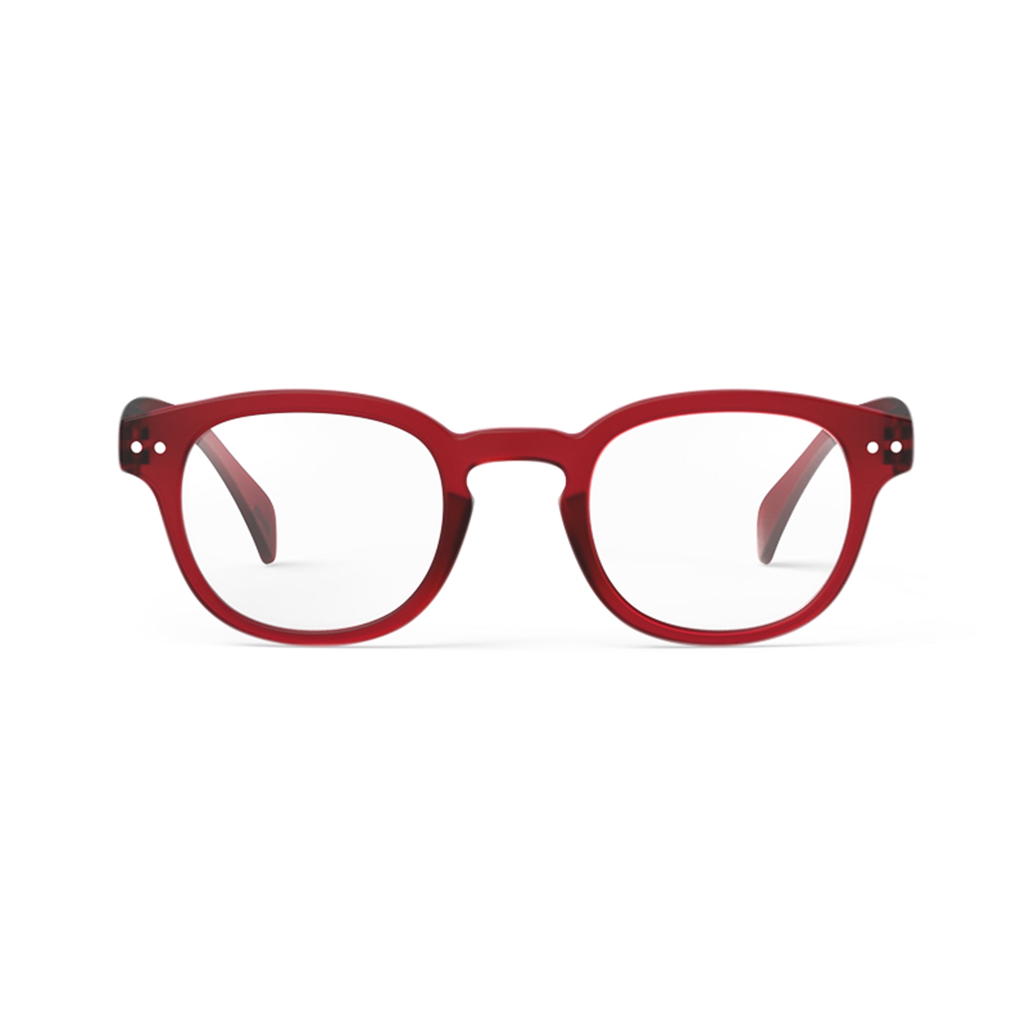 IZIPIZI Rounded-Edge Square Reading Glasses #C - Cherry Red