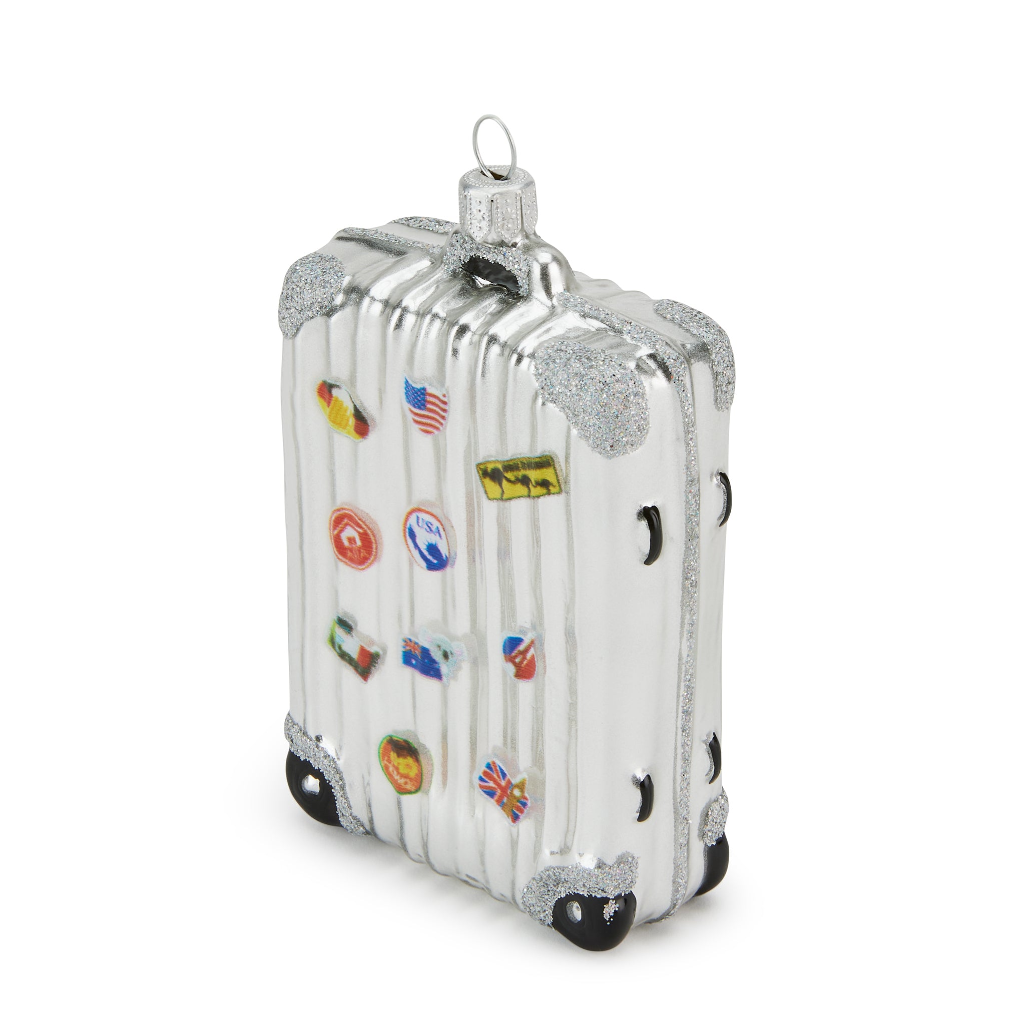 NYC Glass Holiday Ornament - Suitcase - Image 3