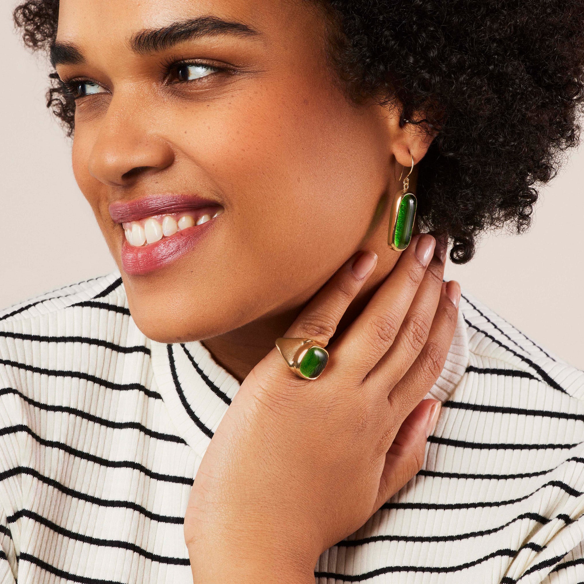 Soko Gold-Plated Umbo Square Statement Ring - Image 2