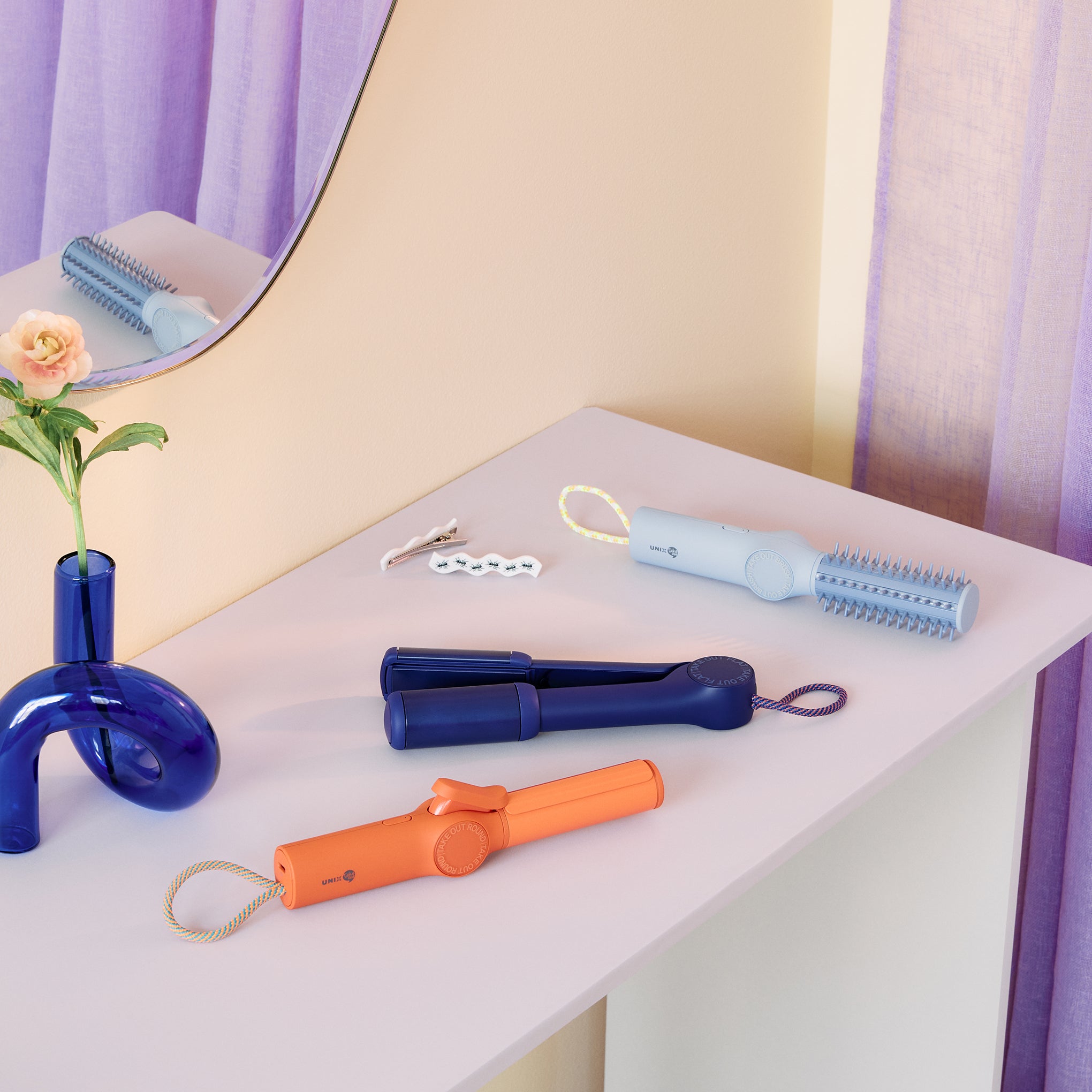 Compact Ceramic Hair Styling Tool - Navy - Image 2