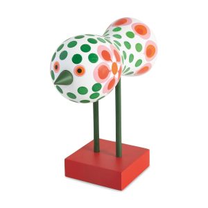 Lisa Larson Wooden Bird Object - Red Base