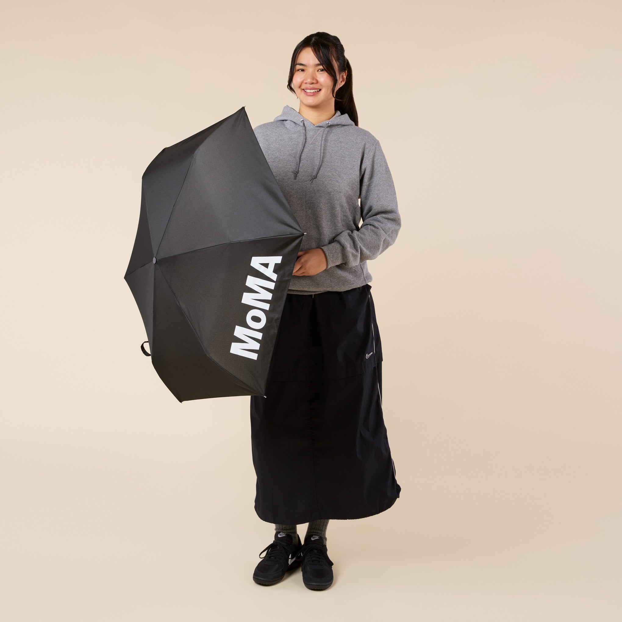 MoMA Mini Logo Automatic Recycled Plastic Umbrella - Image 2