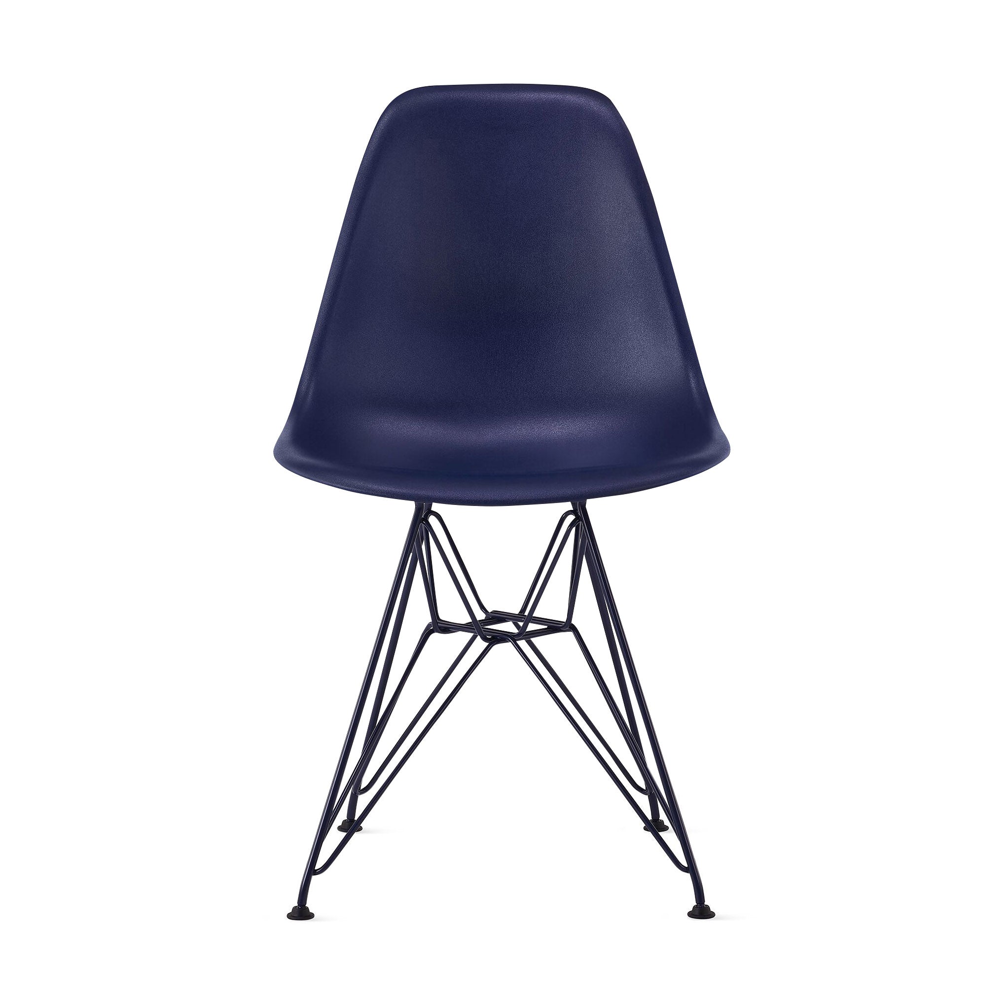 Herman Miller x HAY Eames Molded Recycled Plastic Side Chair - Black Blue - Image 3