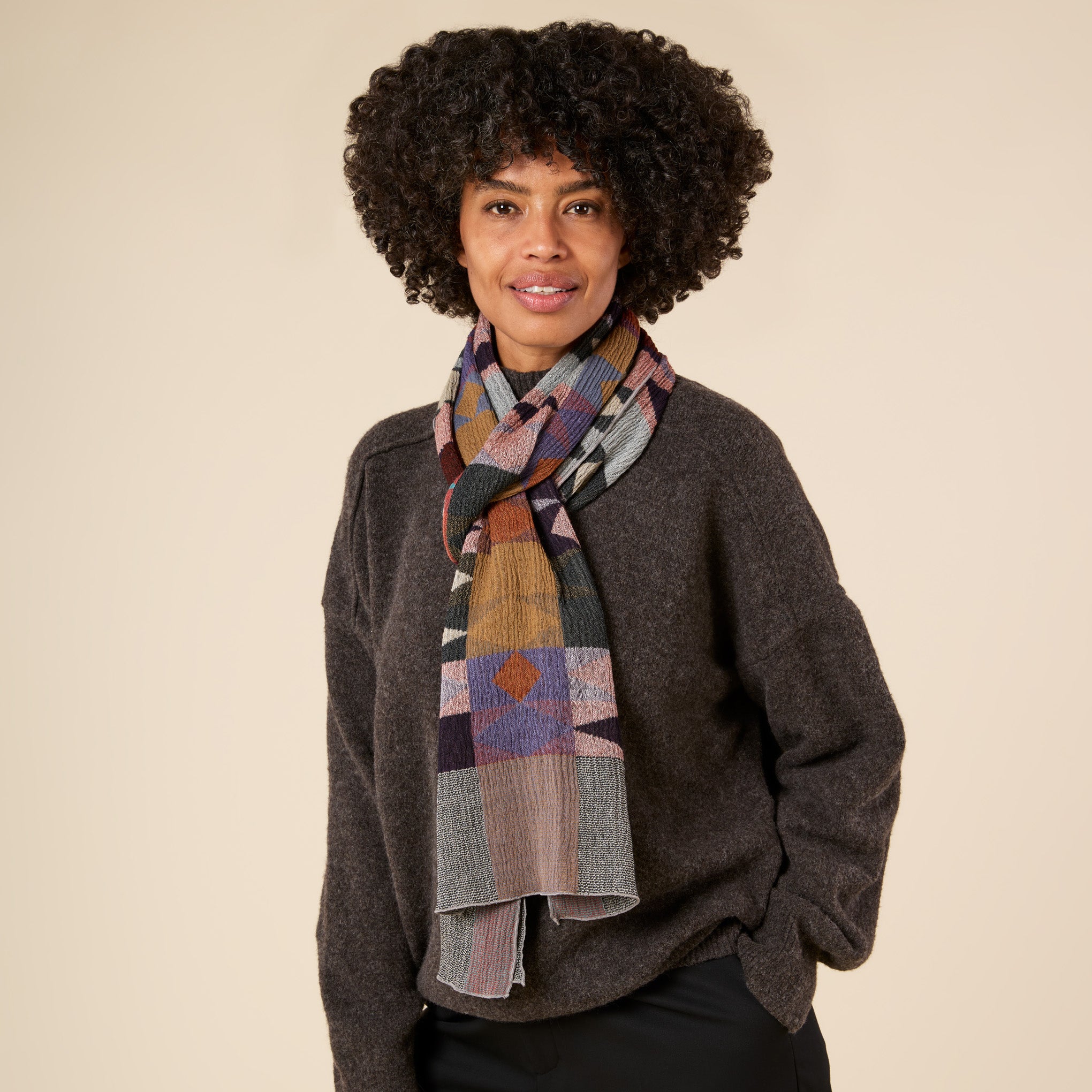 Nuno Cut Glass Wool Scarf - Image 2