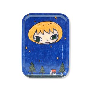 Yoshitomo Nara Birch Wood Tray - Blue/ Multi