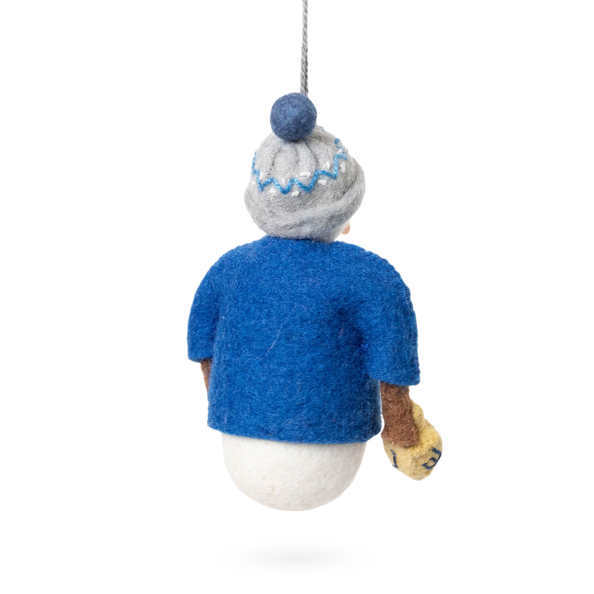 Felt Hanukkah Ornament - Snowman Menorah Sweater - Image 3