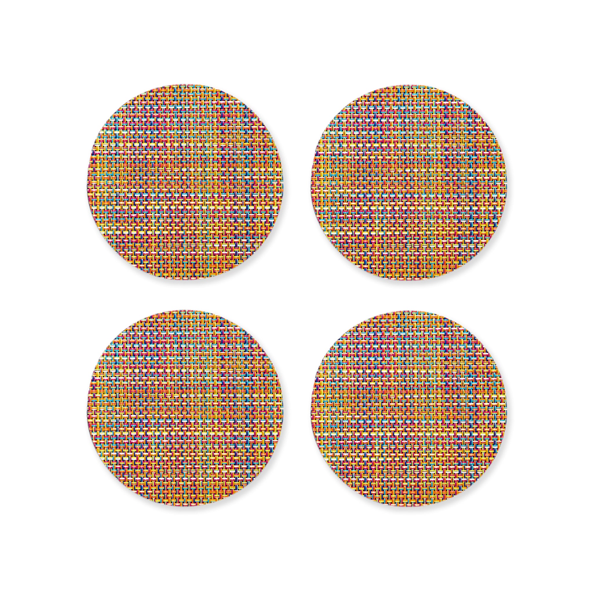 Chilewich Mini Basketweave Coasters - Set of 4 - Confetti - Image 3