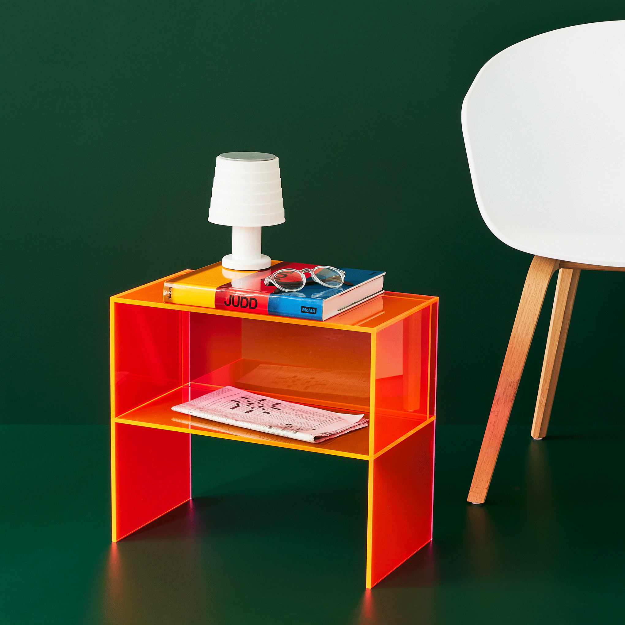 Two-Way Side Table - Neon Orange/ Neon Pink - Image 2
