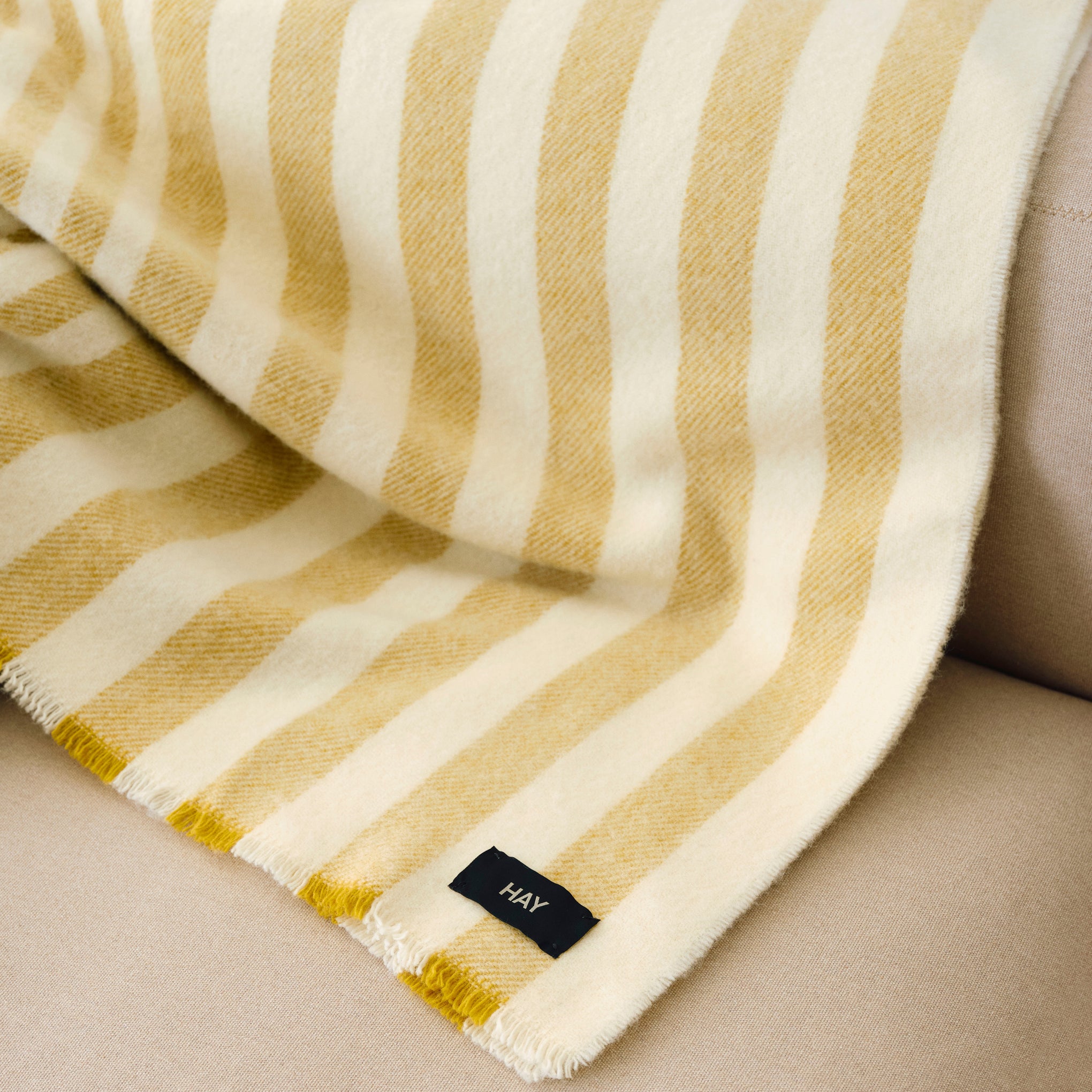 HAY Duo Striped Wool Throw - Cream - Image 3