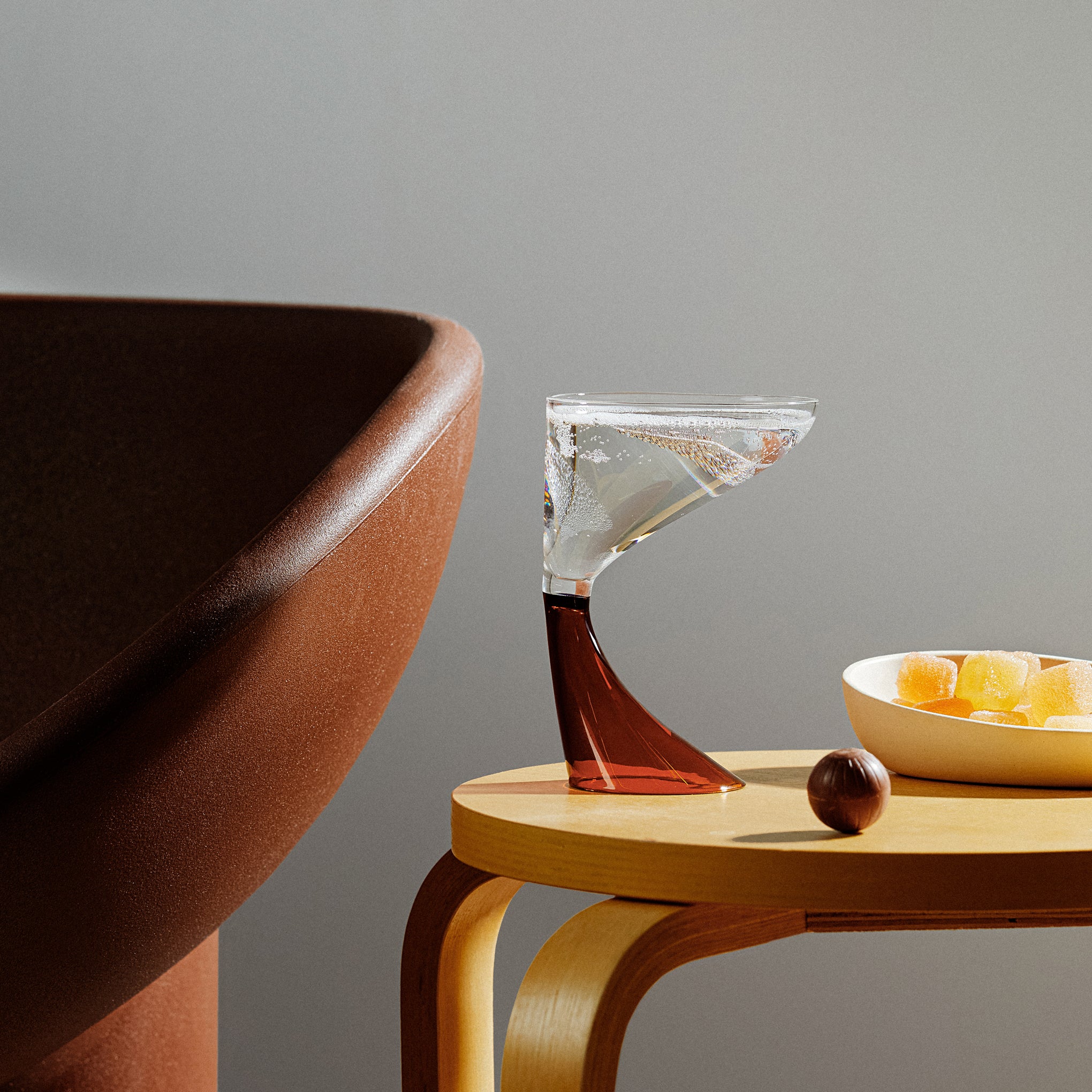 Arch Cocktail Glasses - Set of 2 - Amber - Image 3