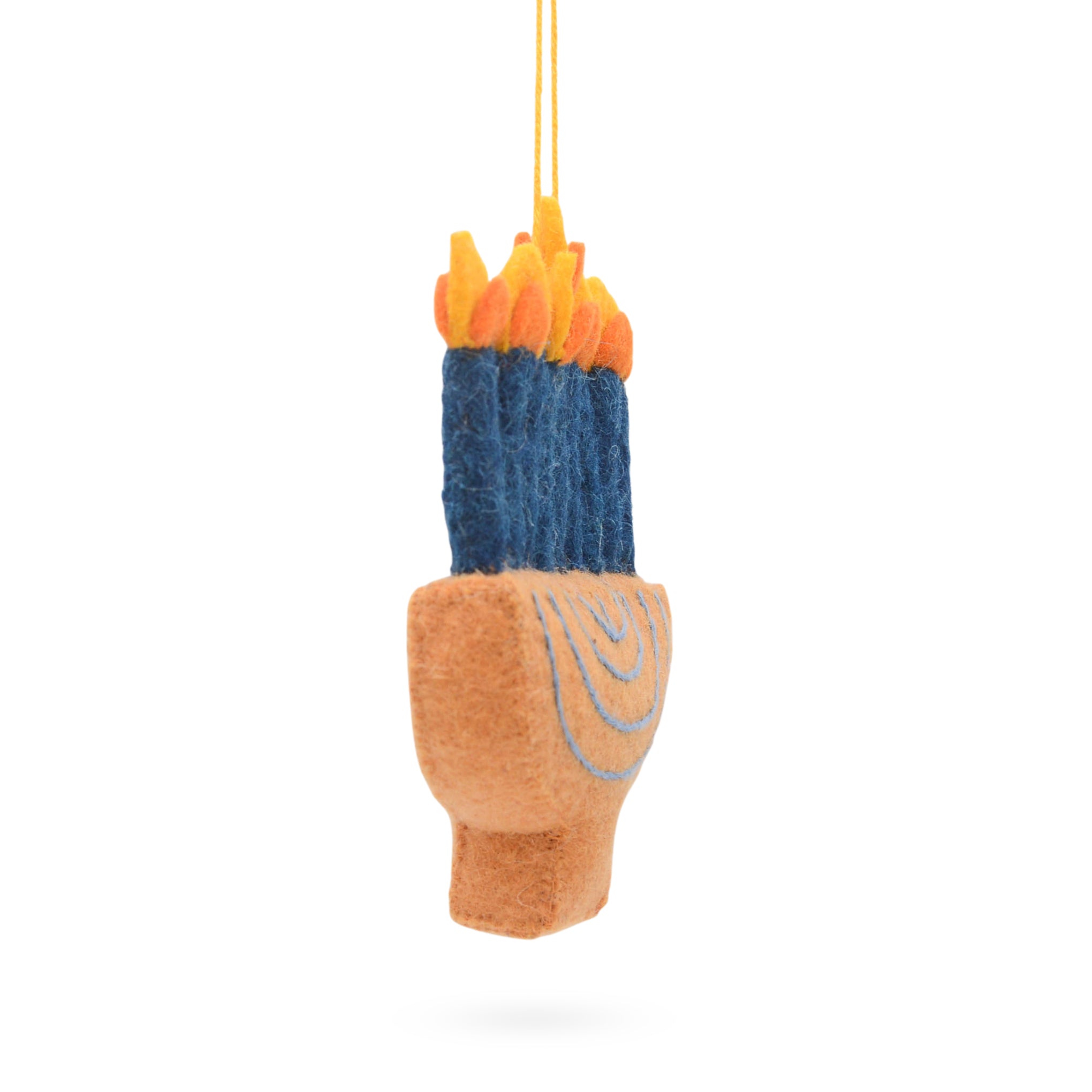Felt Hanukkah Ornament - Felt Menorah - Image 4