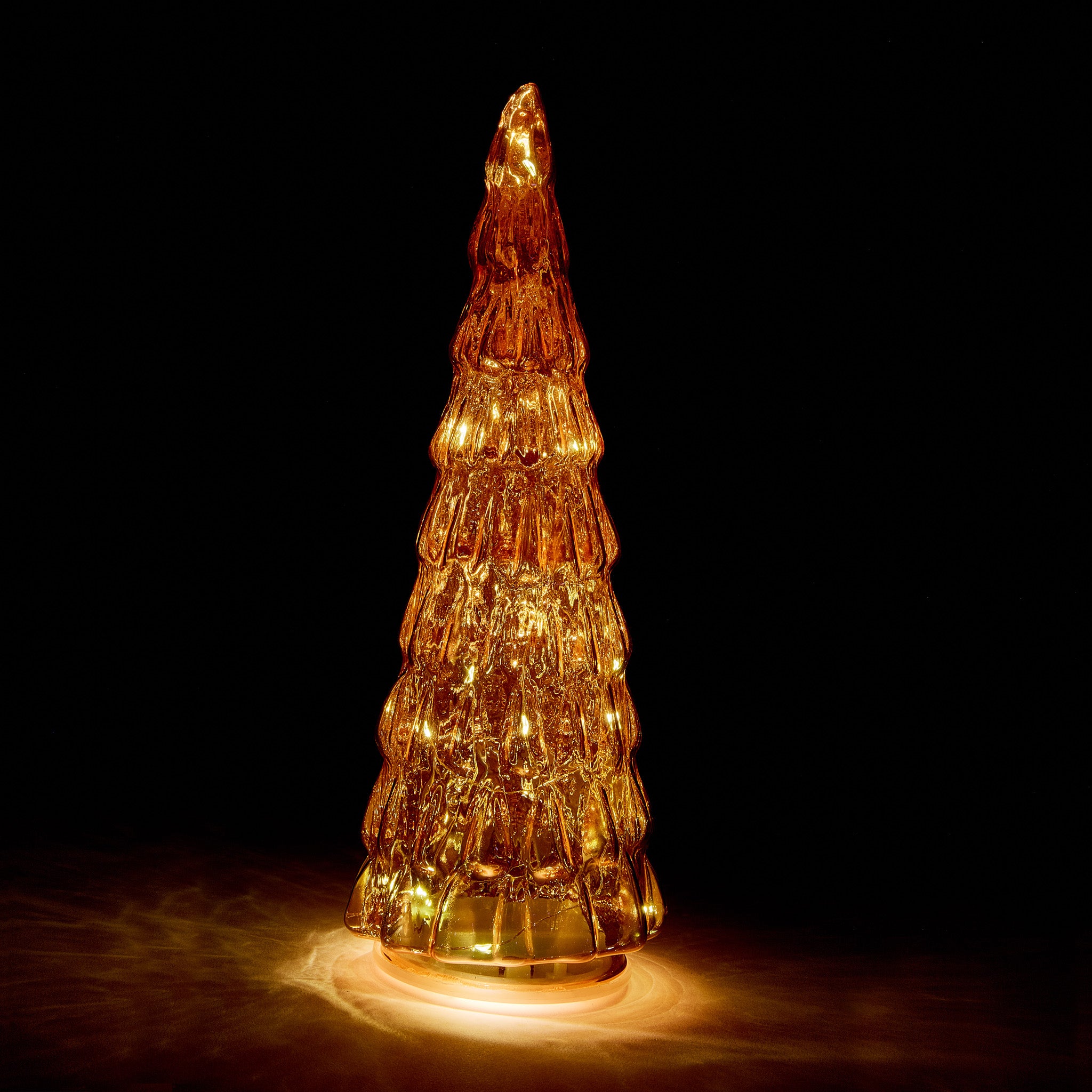 MoMA LED Glass Lighted Tree- Large - Amber - Image 2