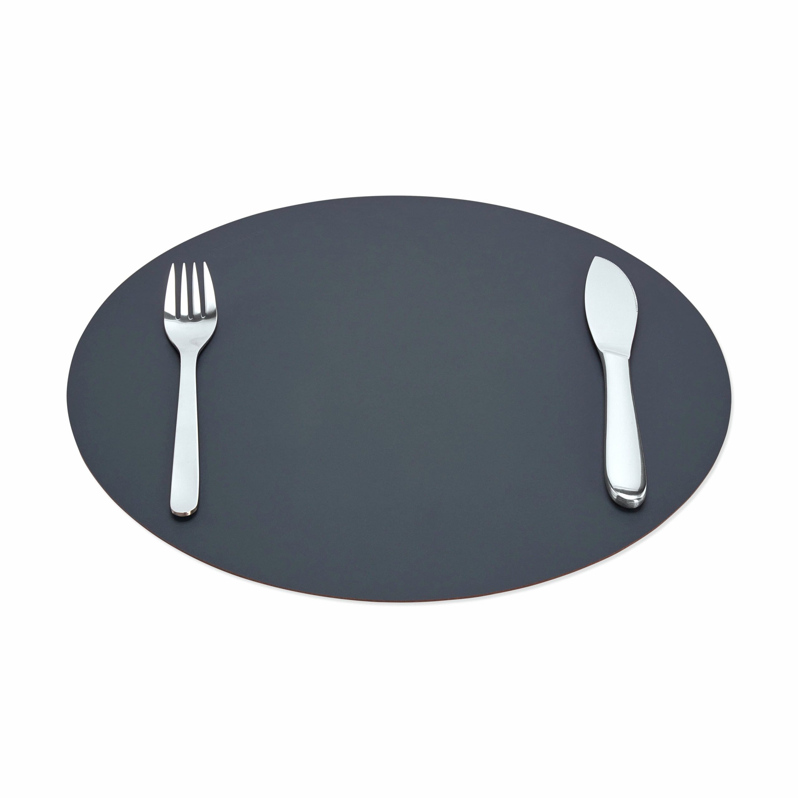 Dual-Sided Recycled Leather Placemat - Red/ Charcoal - Image 10