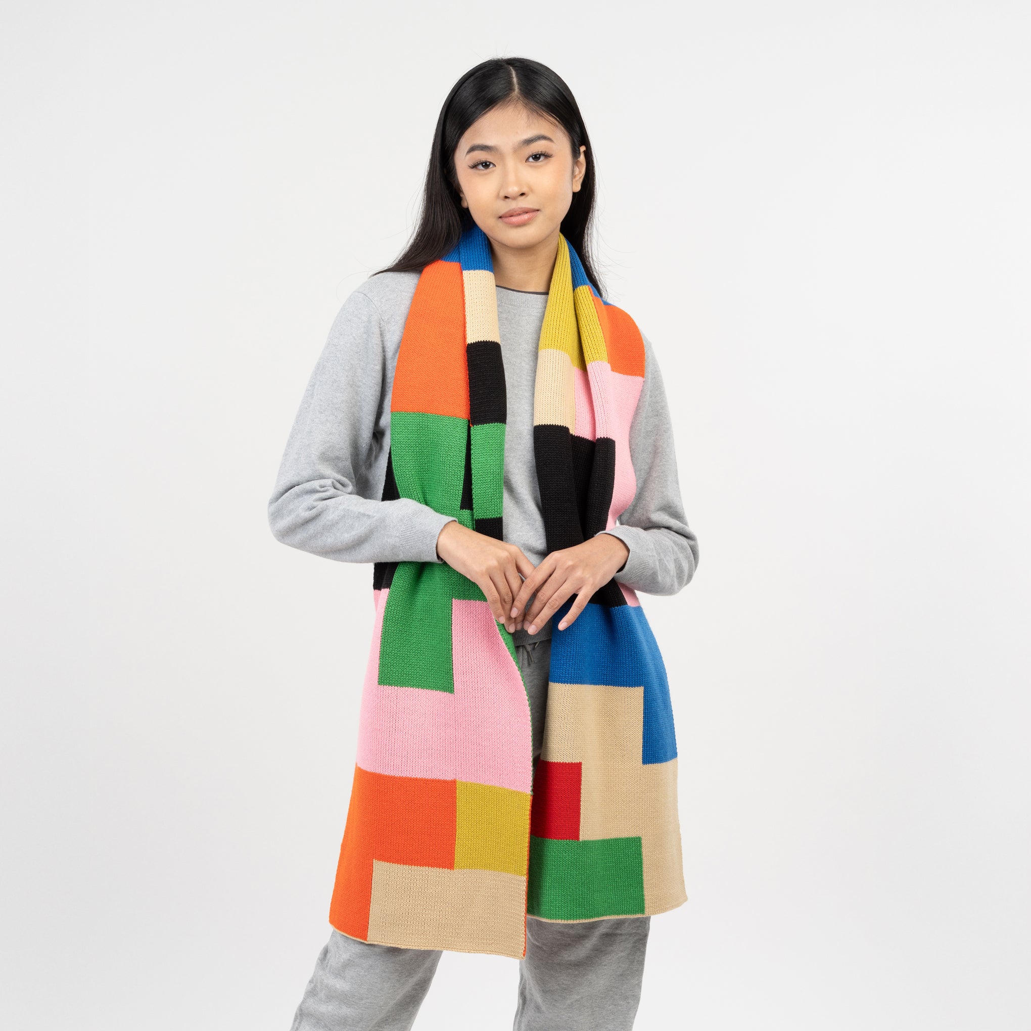 Verloop Oversized Brickwork Scarf - Image 5