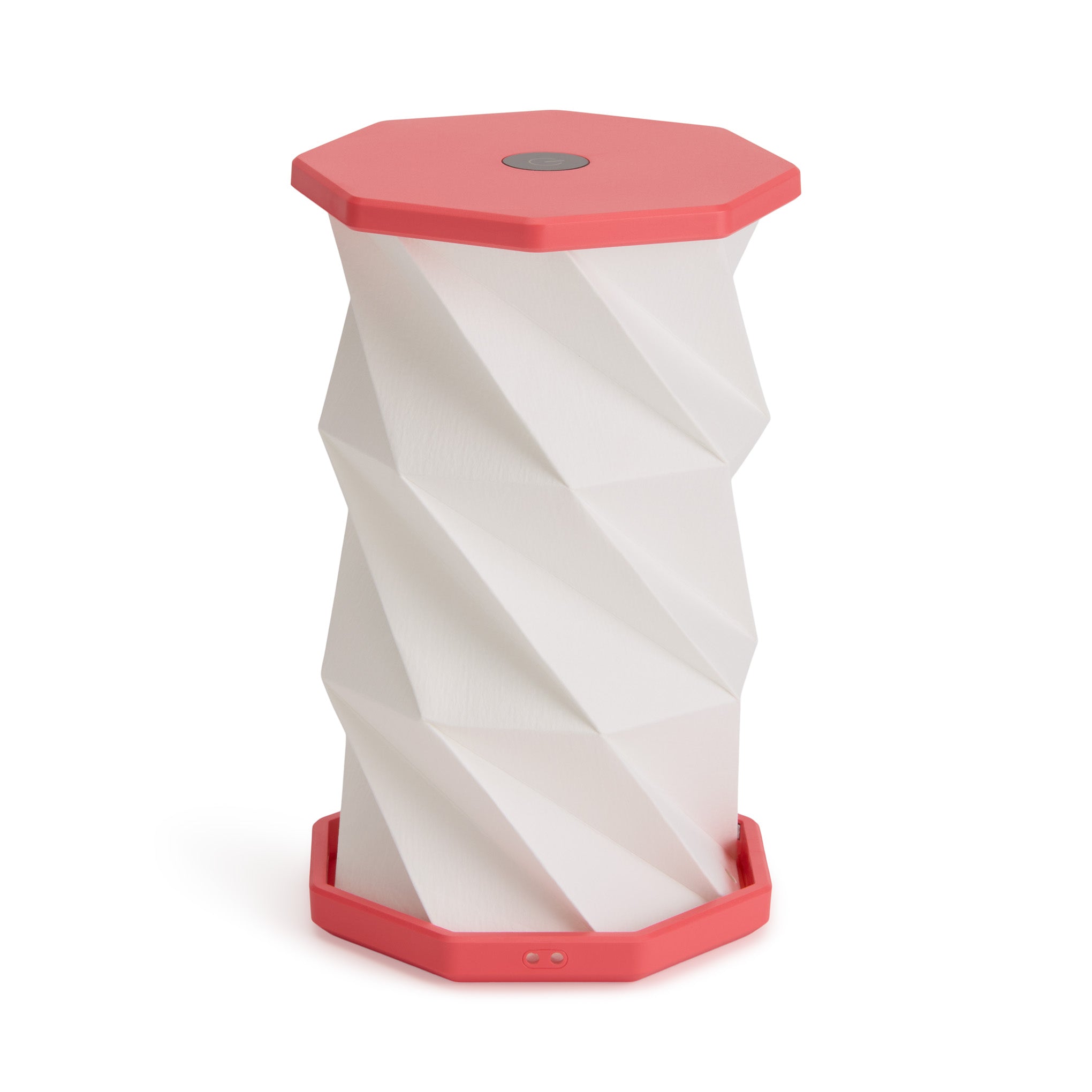 Twist Hexagon Portable Table Lamp - Coral Red - Image 6