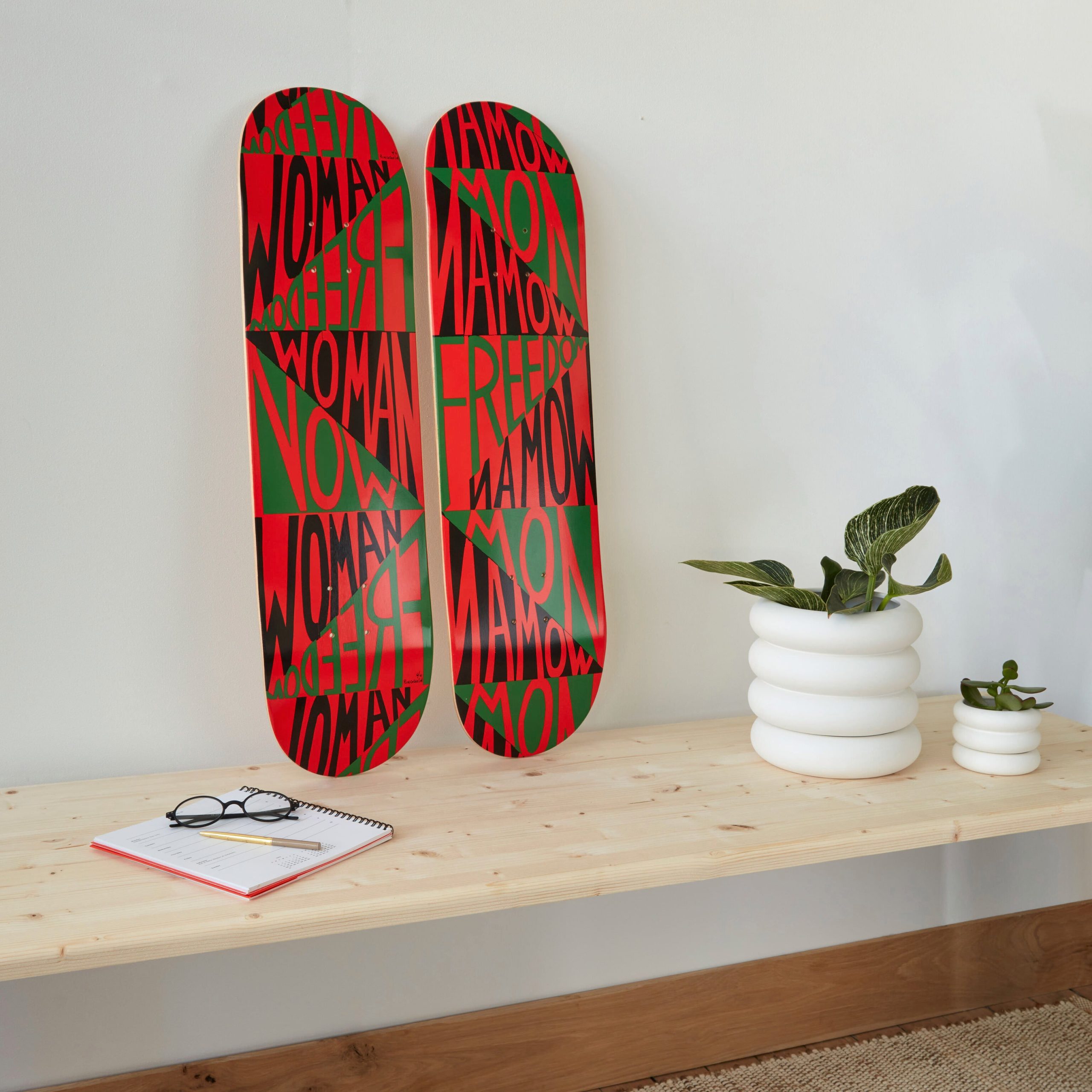 Faith Ringgold Woman Freedom Now Skateboard Diptych - Image 2